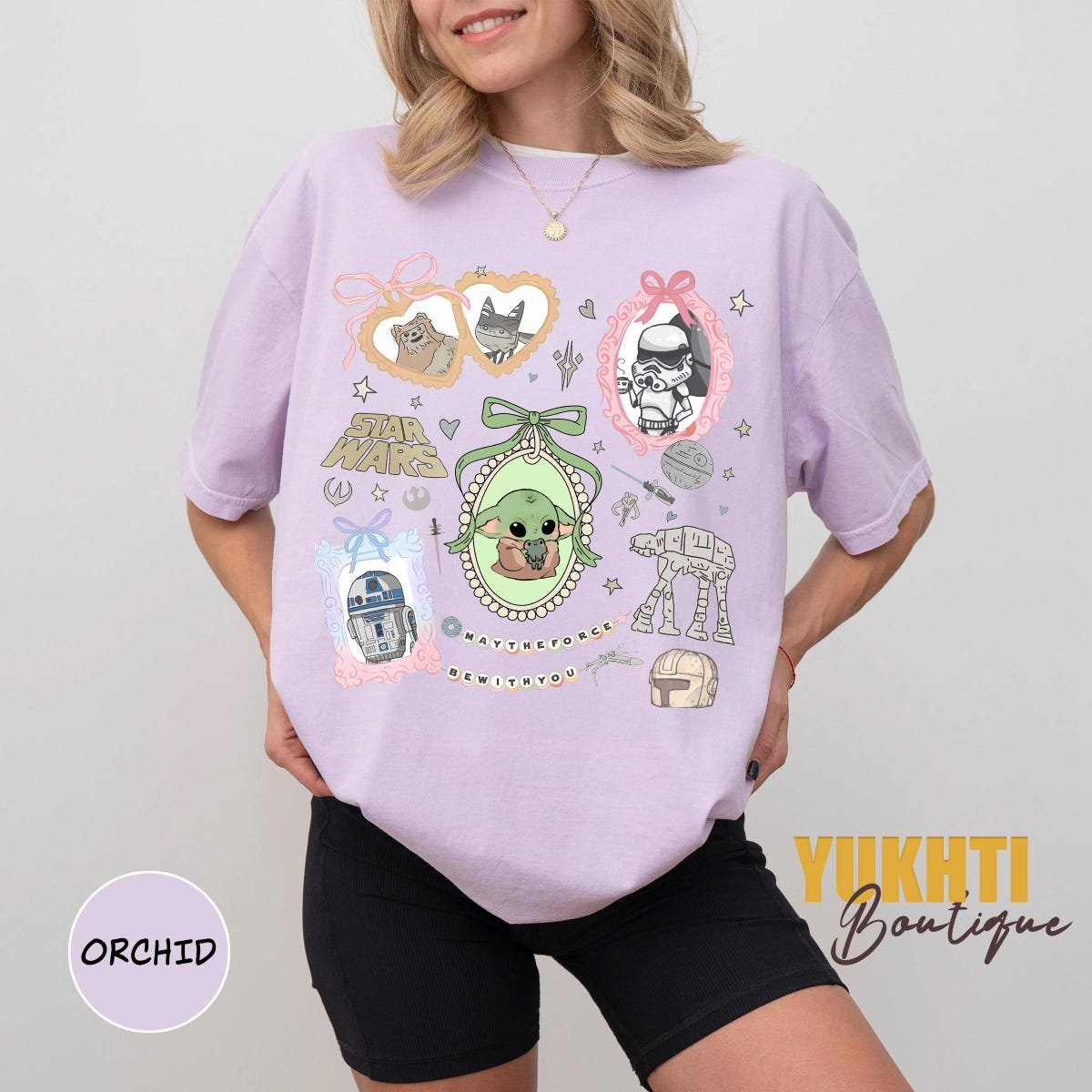 Star Wars Kawaii Grogu Tee Retro Coquette Pastel Shirt