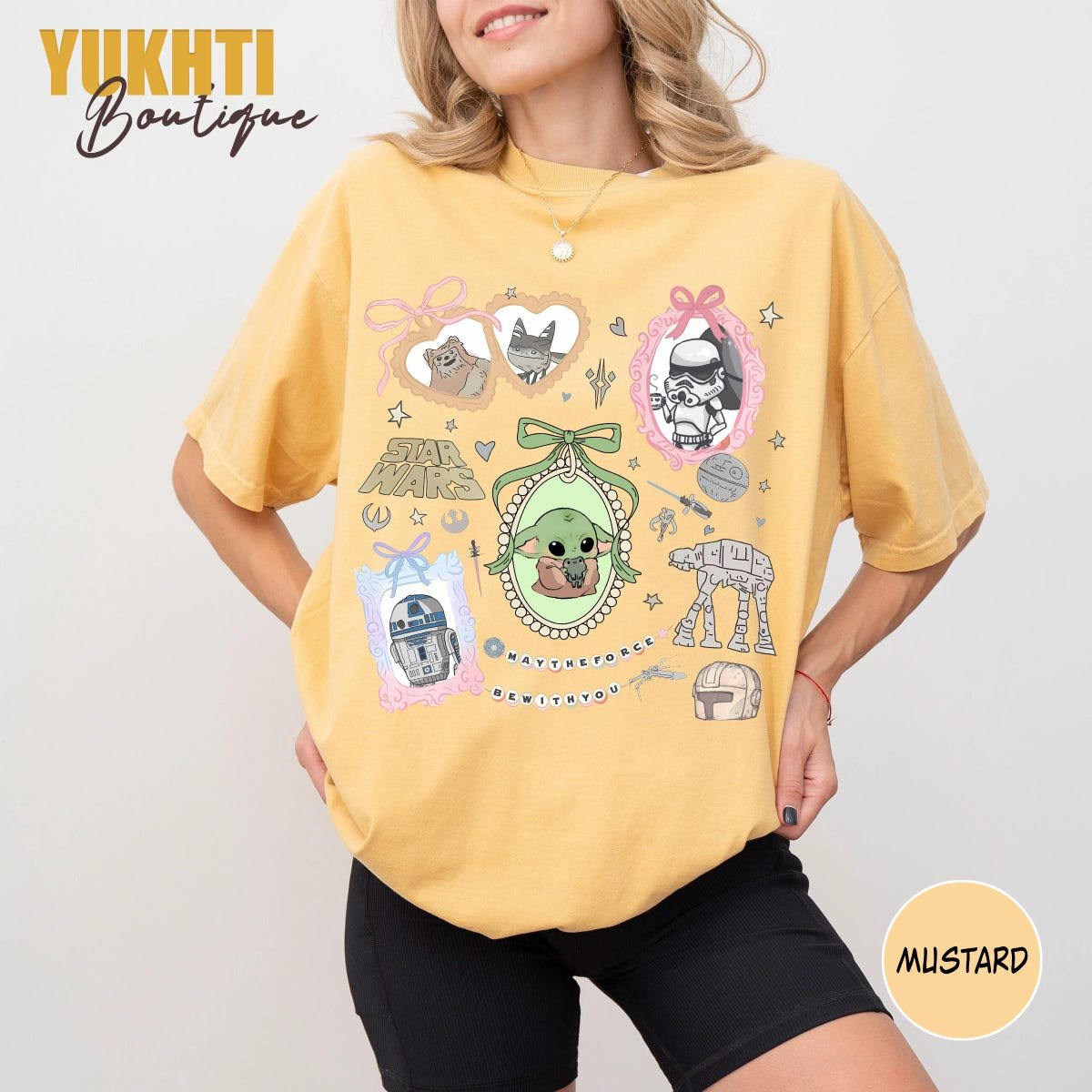 Star Wars Kawaii Grogu Tee Retro Coquette Pastel Shirt