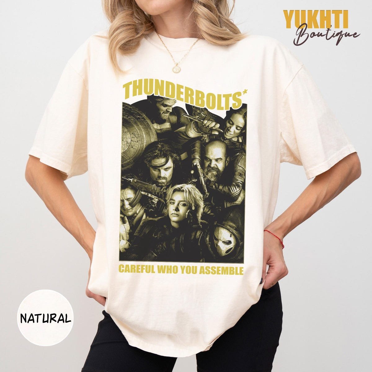 Thunderbolts Marvel T-Shirt Vintage Superhero Fan Tee Unisex Comic Movie Shirt