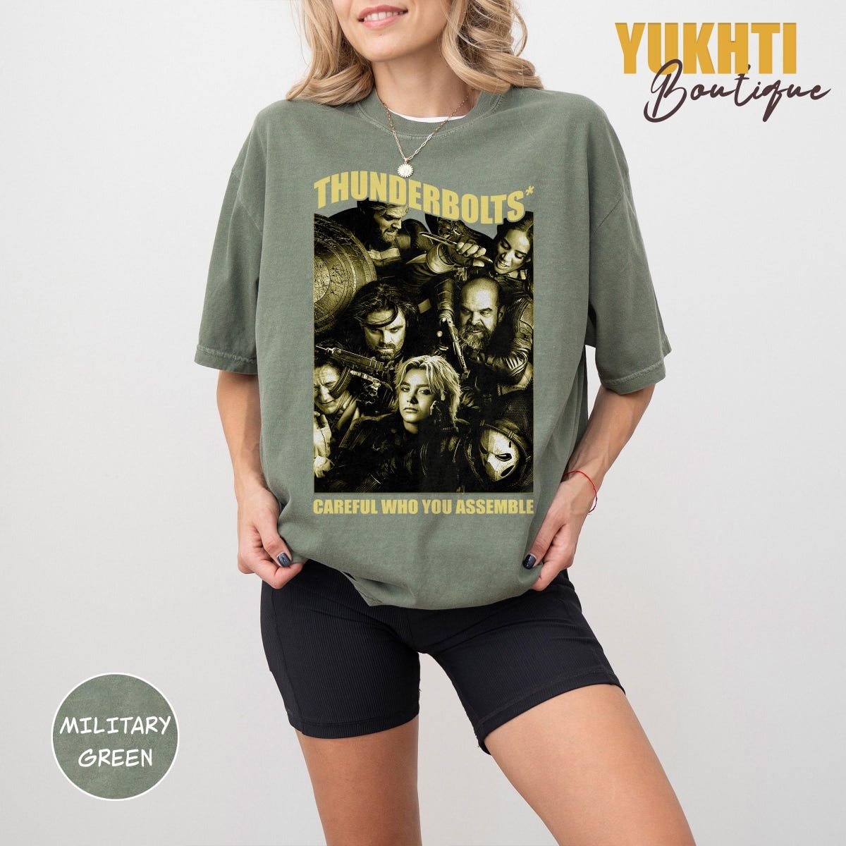 Thunderbolts Marvel T-Shirt Vintage Superhero Fan Tee Unisex Comic Movie Shirt