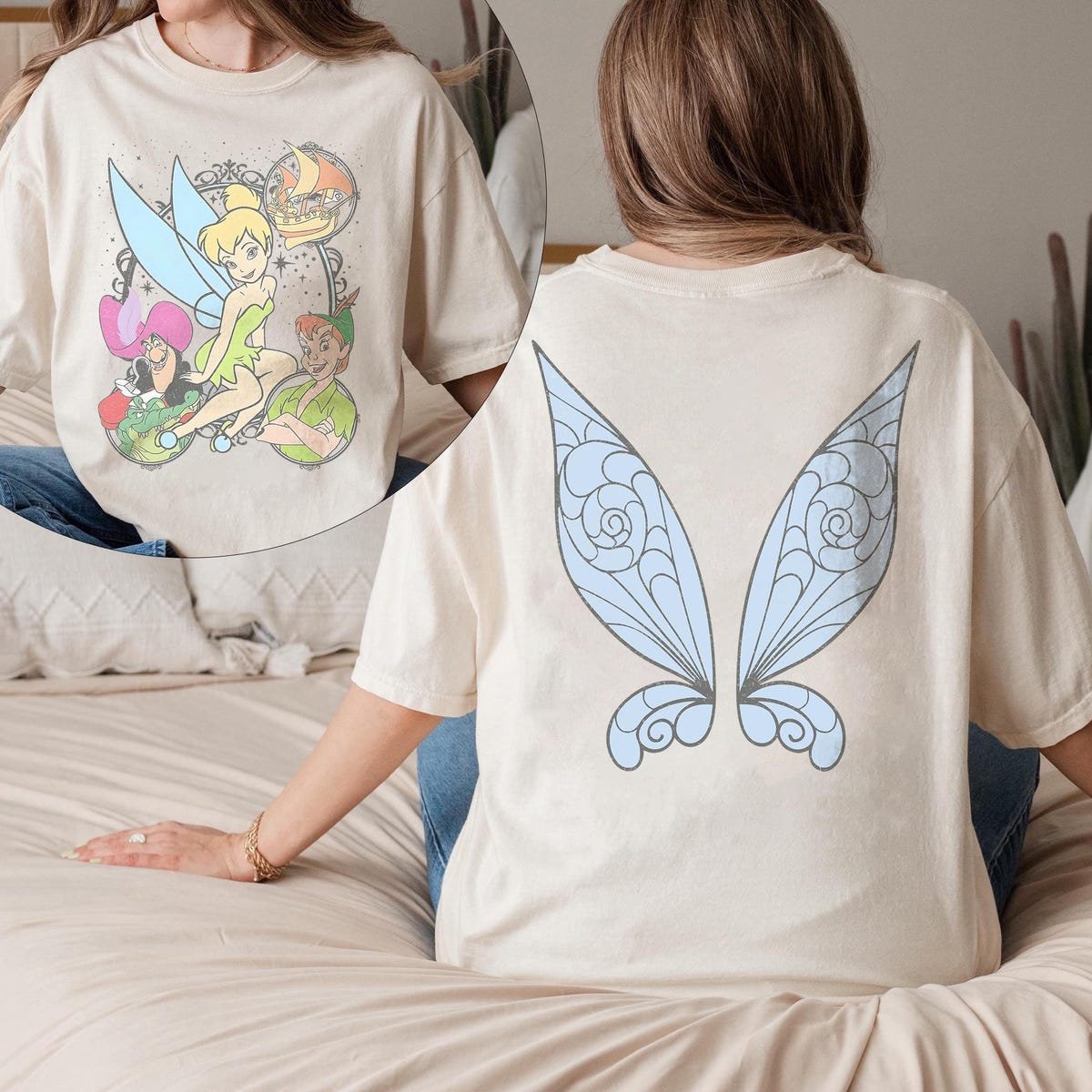 Tinker Bell Peter Pan Comfort Colors Shirt Disney Adventure Tee