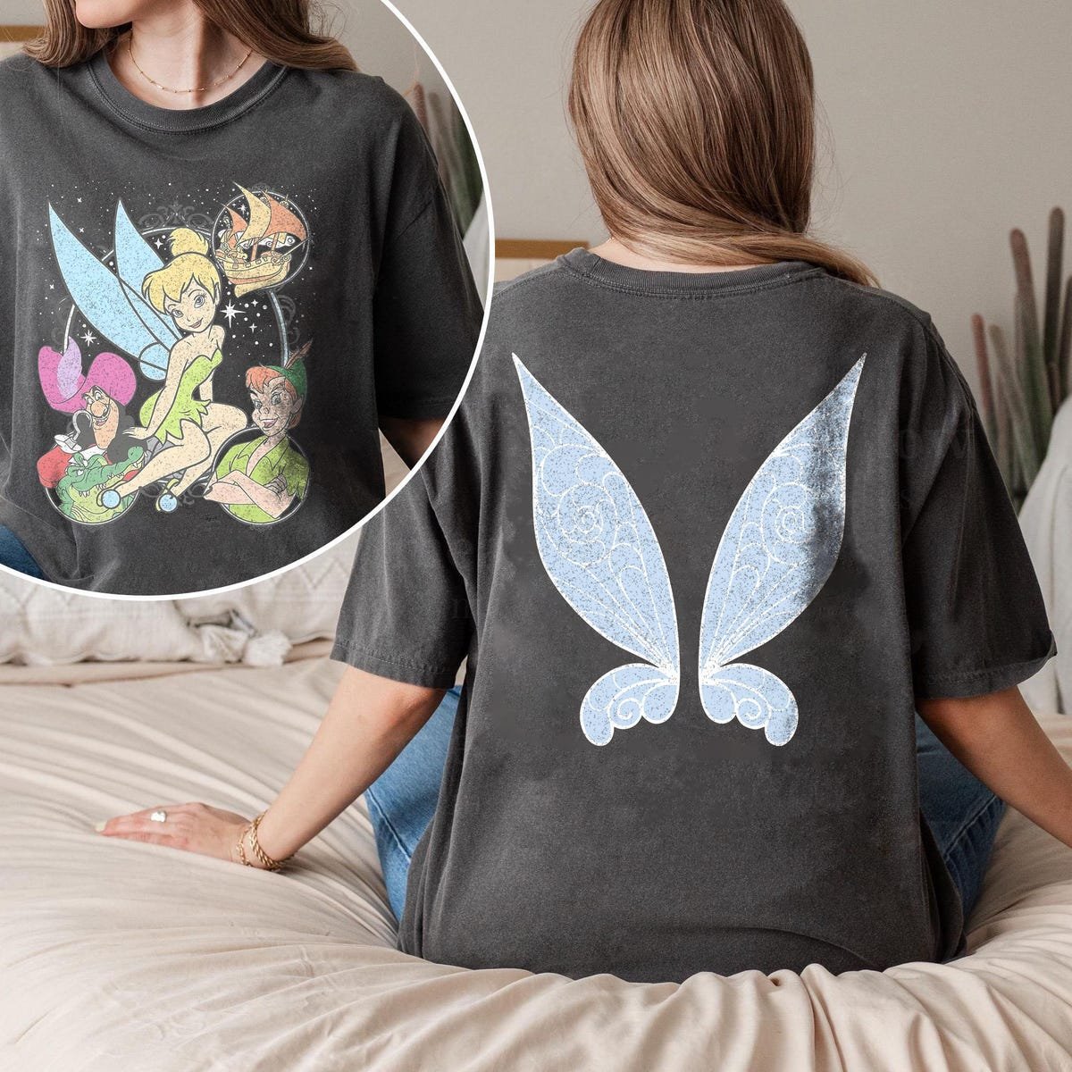 Tinker Bell Peter Pan Comfort Colors Shirt Disney Adventure Tee