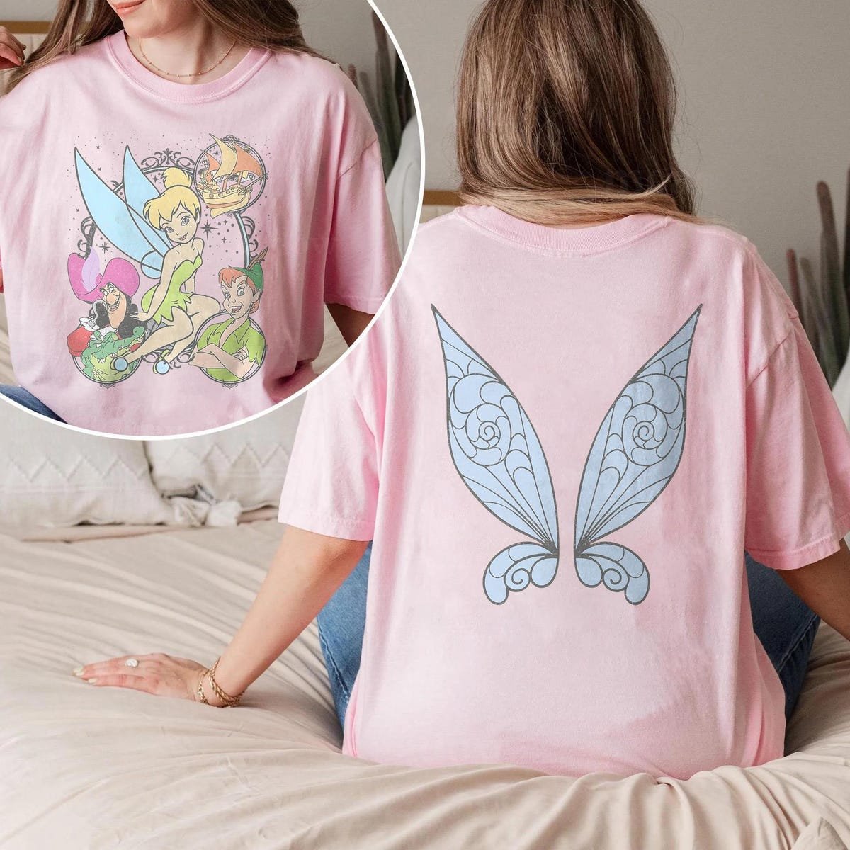 Tinker Bell Peter Pan Comfort Colors Shirt Disney Adventure Tee