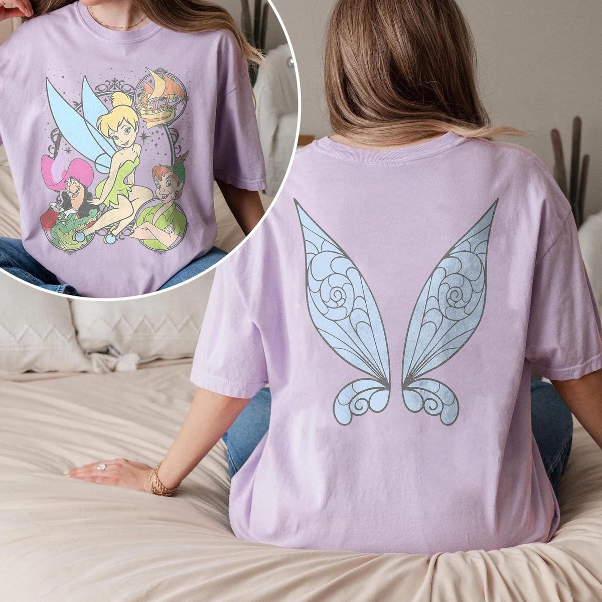 Tinker Bell Peter Pan Comfort Colors Shirt Disney Adventure Tee