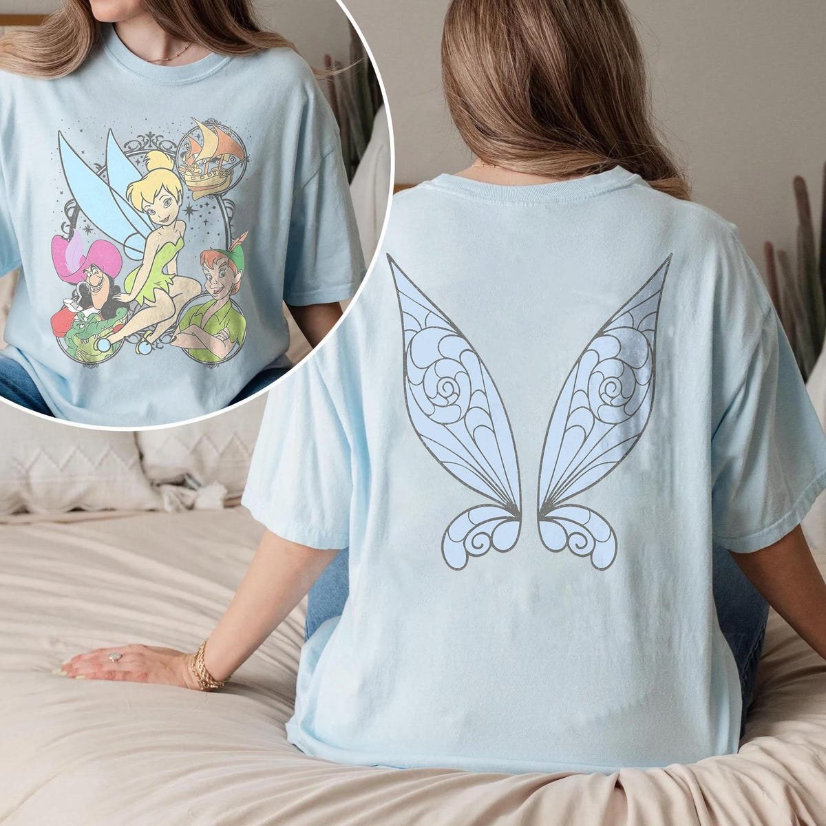 Tinker Bell Peter Pan Comfort Colors Shirt Disney Adventure Tee