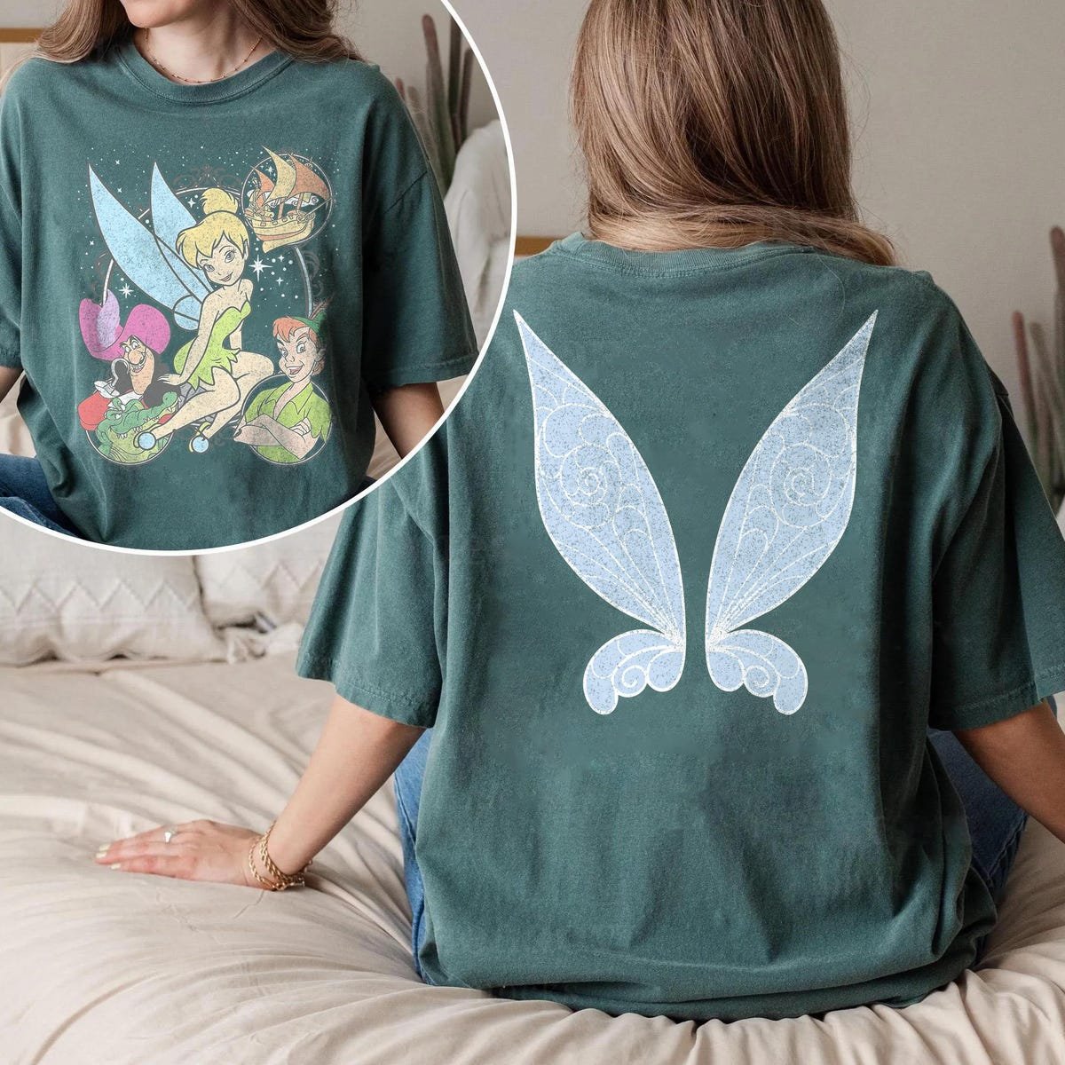Tinker Bell Peter Pan Comfort Colors Shirt Disney Adventure Tee
