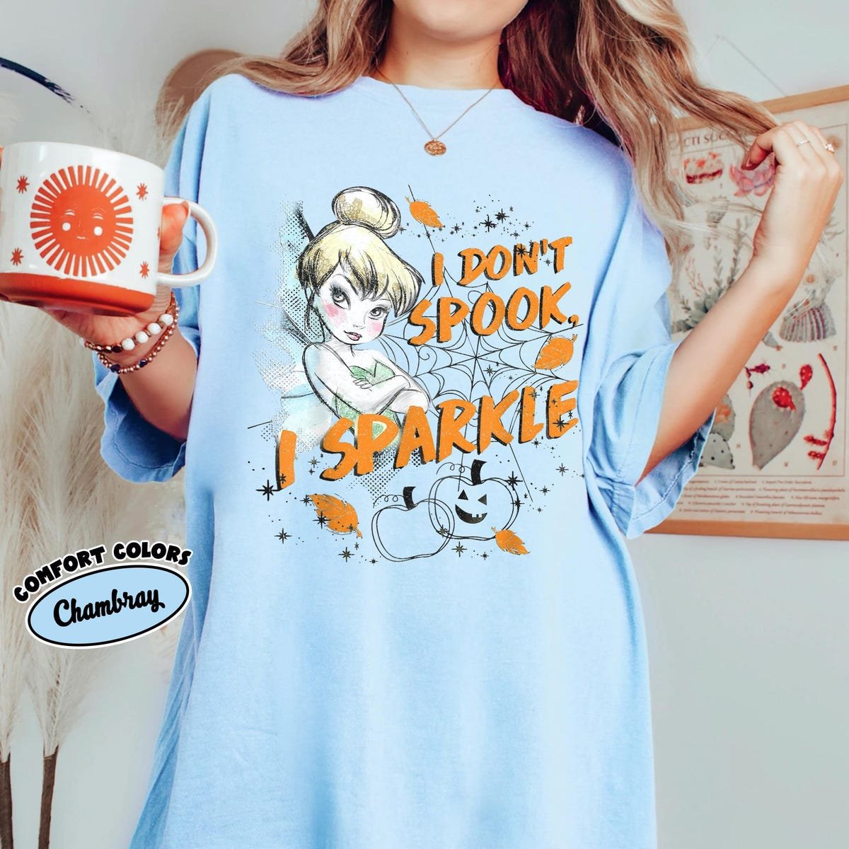 Tinkerbell Halloween Shirt Disney Spooky Season Tee