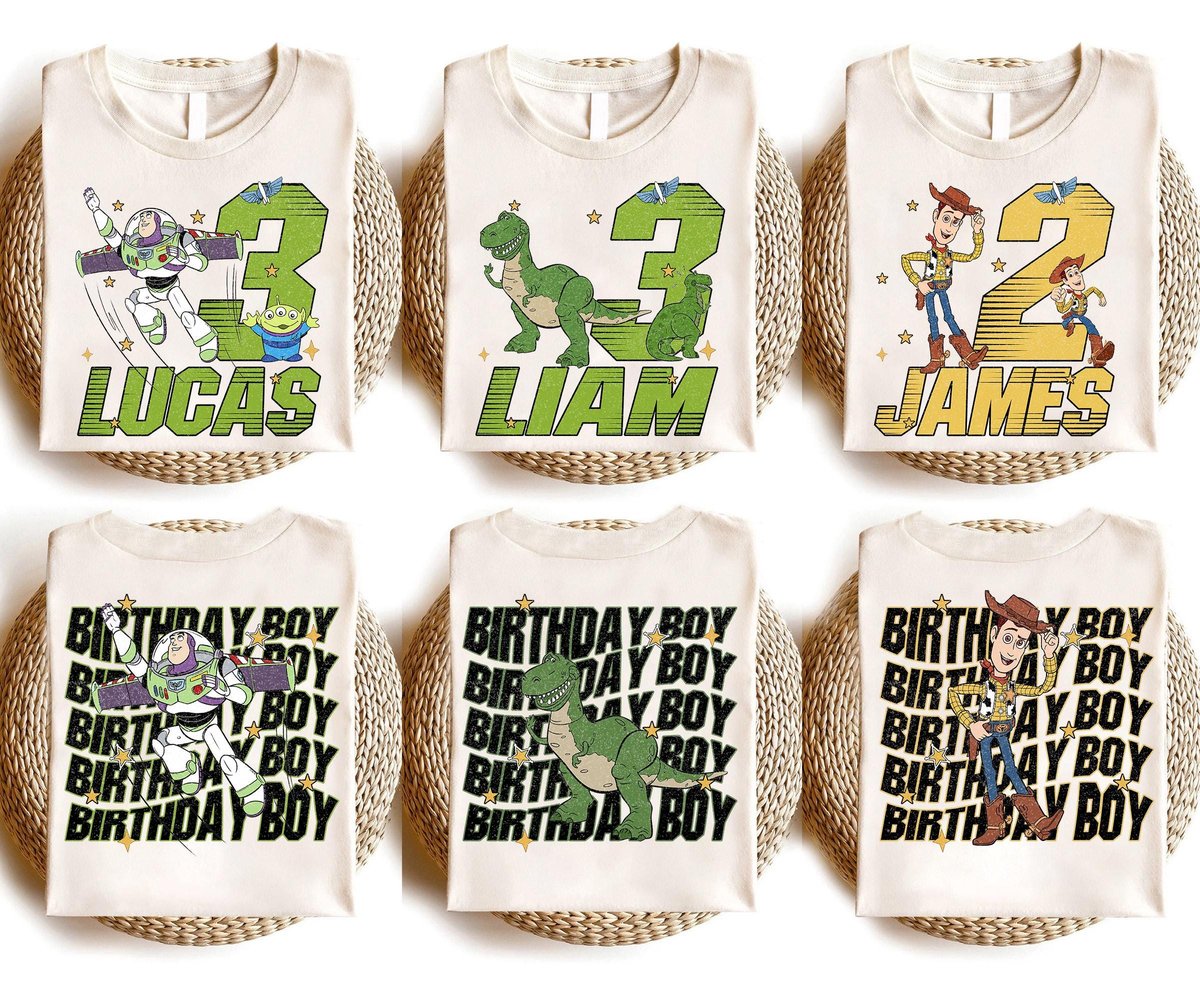Toy Story Birthday Shirt Buzz Lightyear Woody Personalized Family Tee