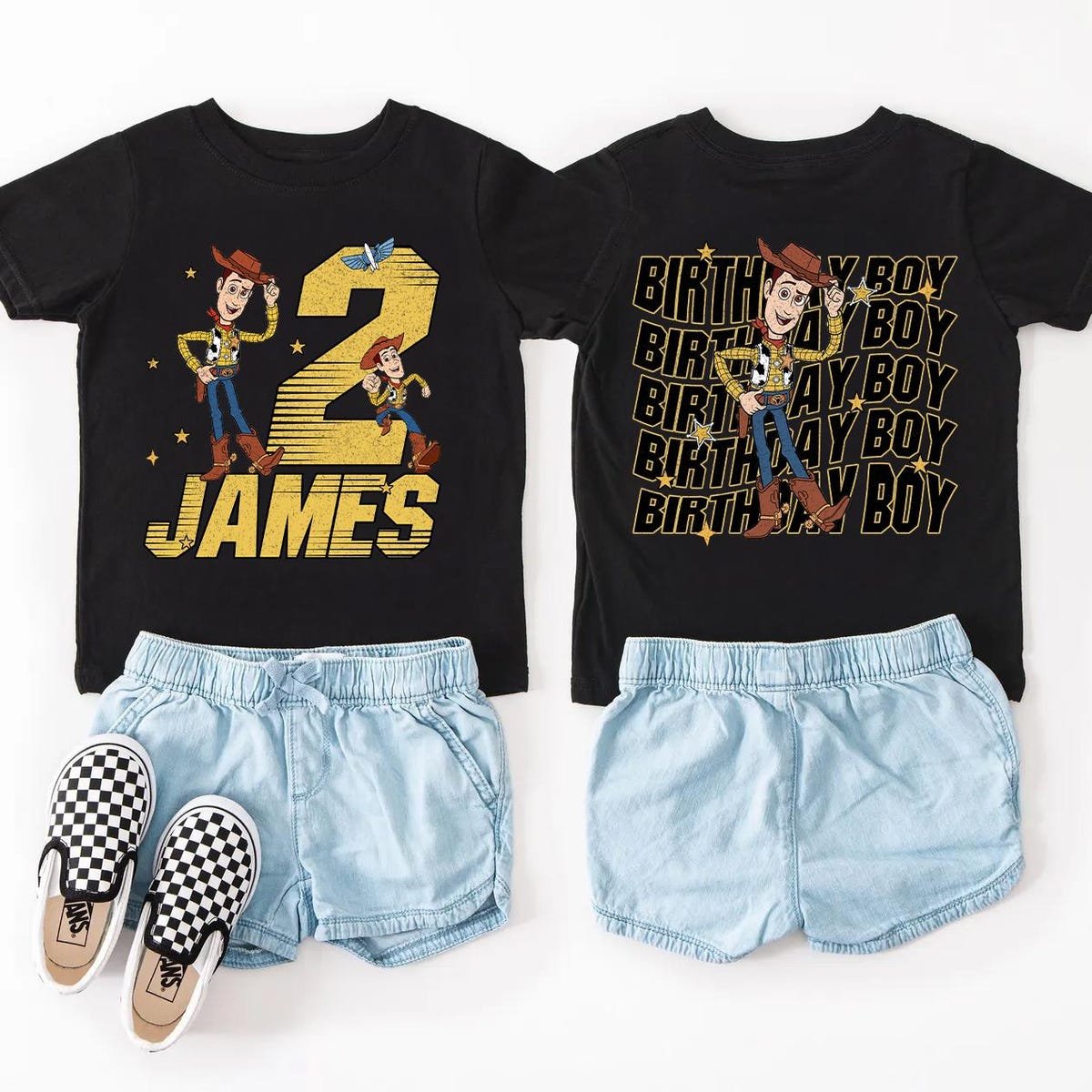 Toy Story Birthday Shirt Buzz Lightyear Woody Personalized Family Tee