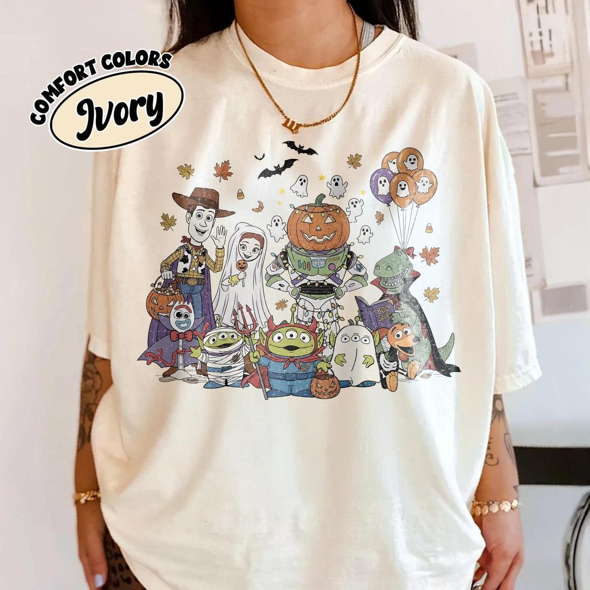 Toy Story Halloween Shirt Buzz Lightyear Pumpkin Disney Family Tee
