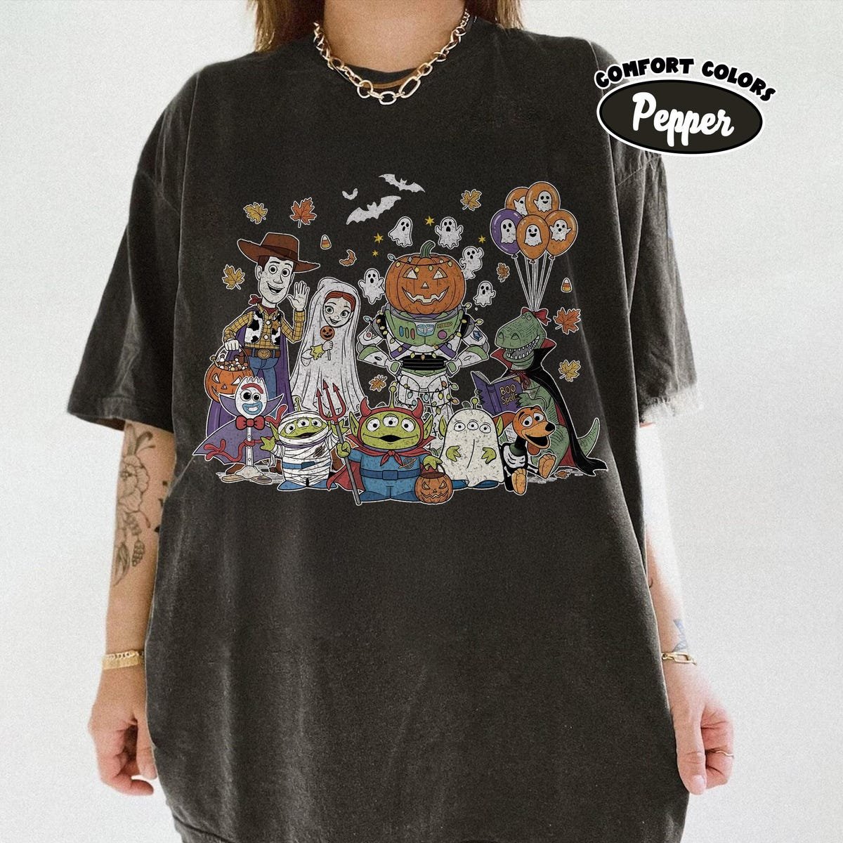 Toy Story Halloween Shirt Buzz Lightyear Pumpkin Disney Family Tee