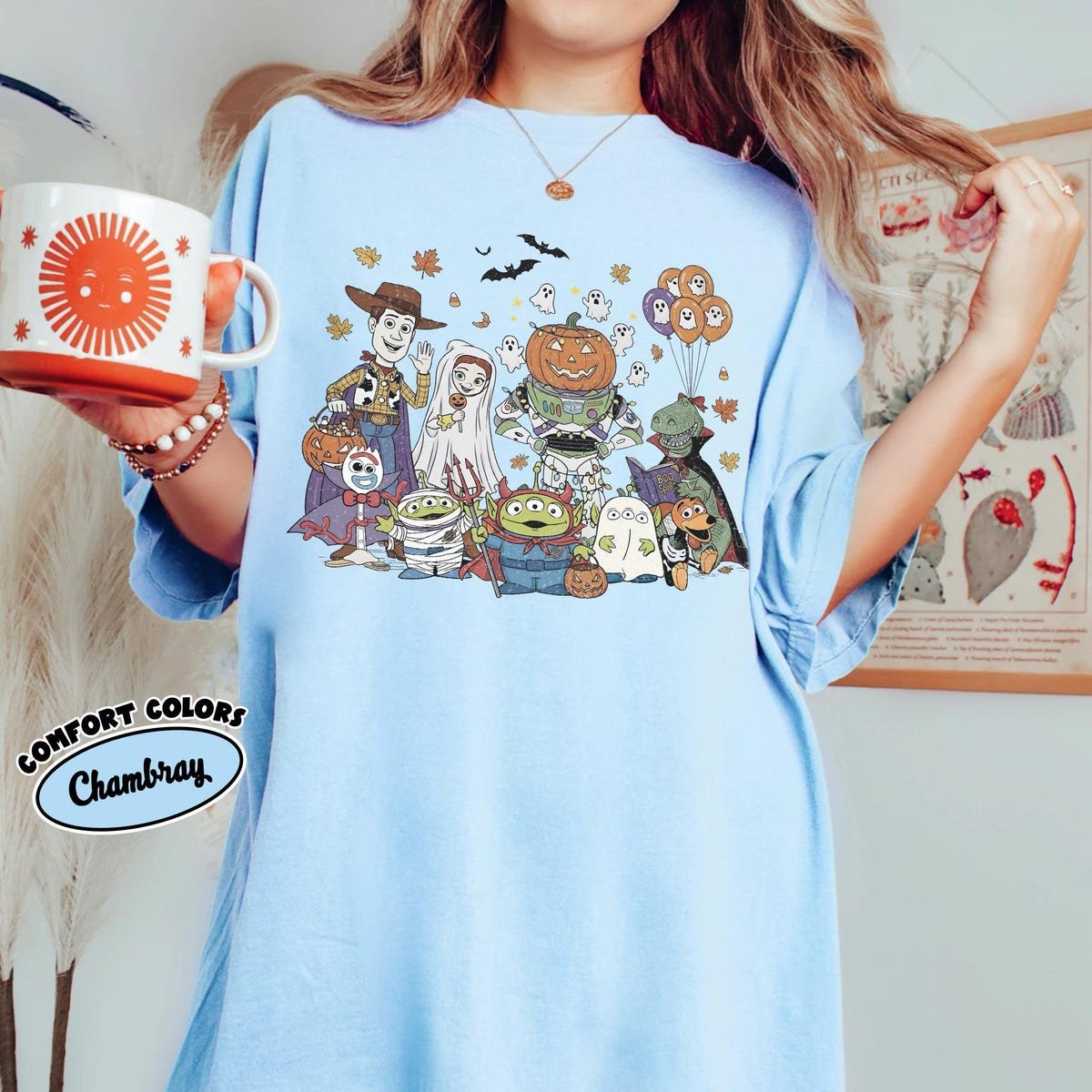 Toy Story Halloween Shirt Buzz Lightyear Pumpkin Disney Family Tee