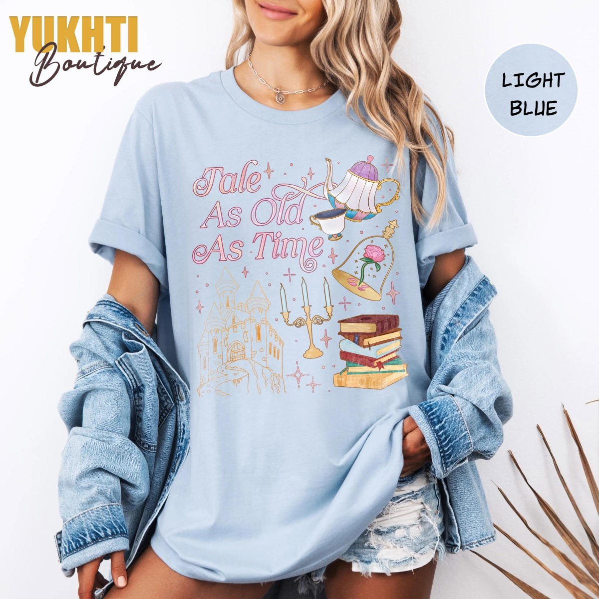 Vintage Beauty And The Beast Shirt Disney Princess Belle Tee