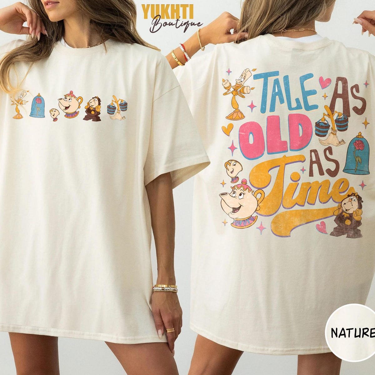 Vintage Beauty and the Beast Shirt Disney Princess Bella Apparel