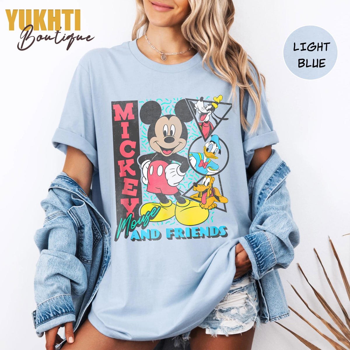 Vintage Disney 90s Mickey Mouse and Friends Disneyland T-Shirts