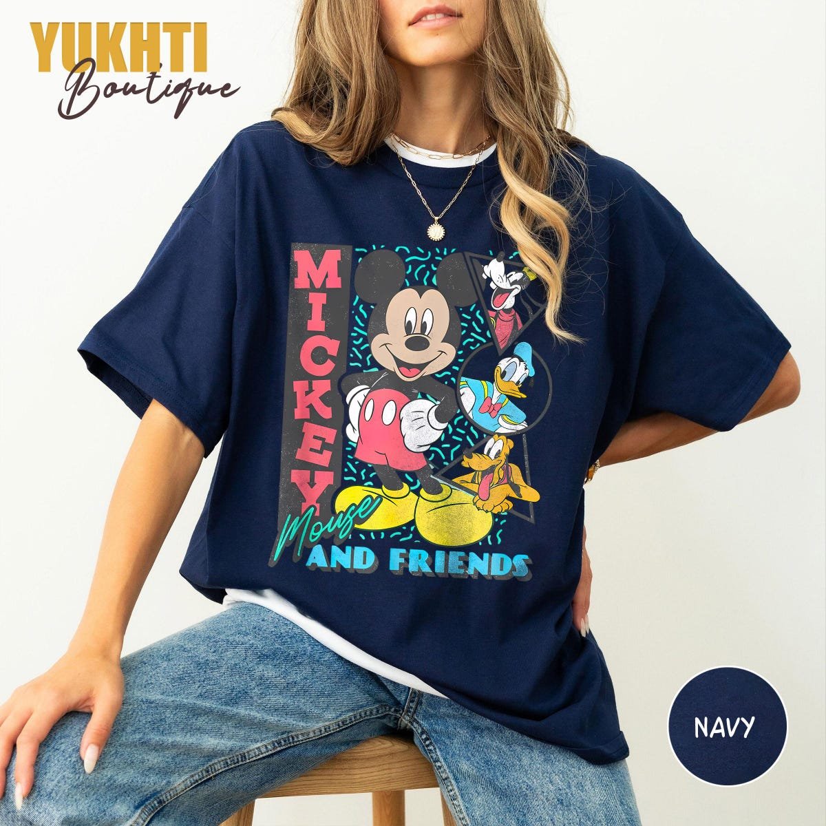 Vintage Disney 90s Mickey Mouse and Friends Disneyland T-Shirts
