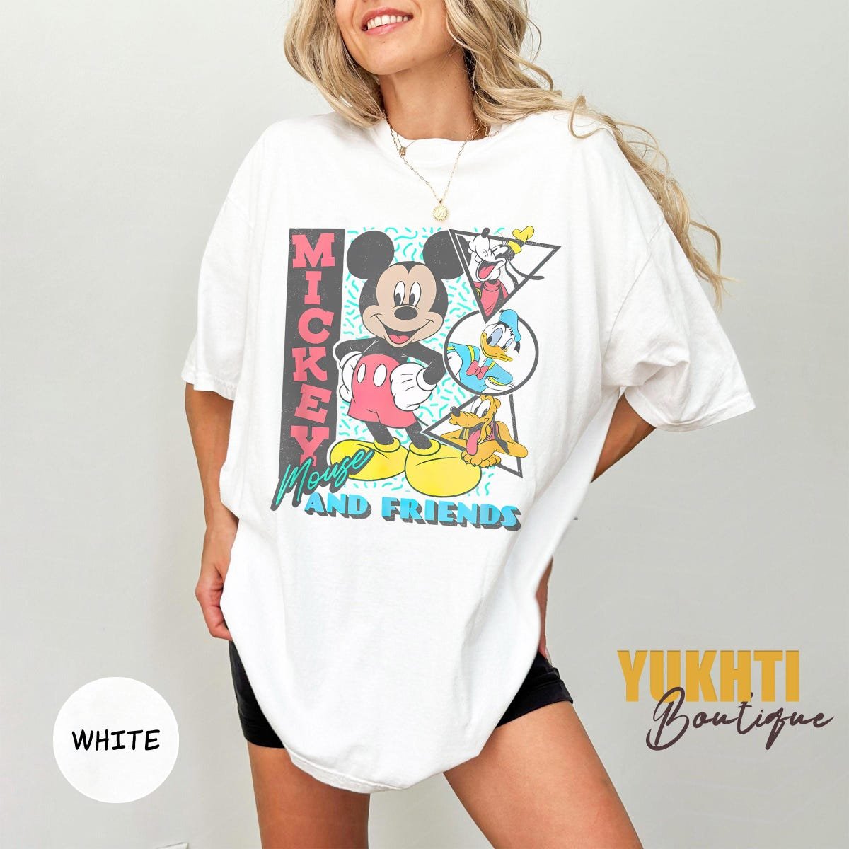 Vintage Disney 90s Mickey Mouse and Friends Disneyland T-Shirts