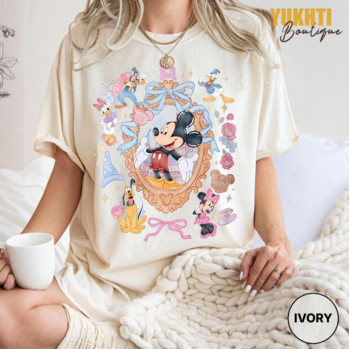 Vintage Disney Characters Shirt Mickey Friends Magic Castle Tee