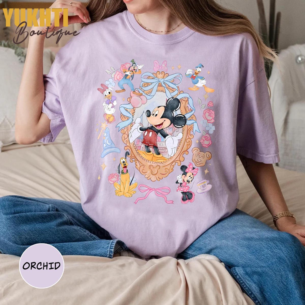 Vintage Disney Characters Shirt Mickey Friends Magic Castle Tee