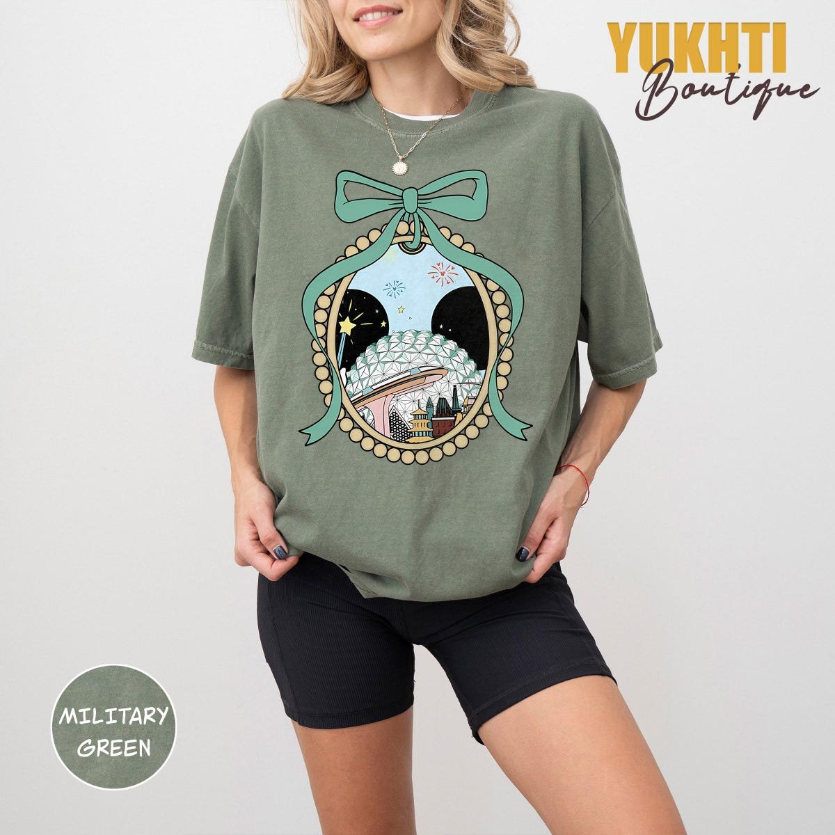 Vintage Disney Epcot Shirt Coquette Bow World Tour Vacation Shirt