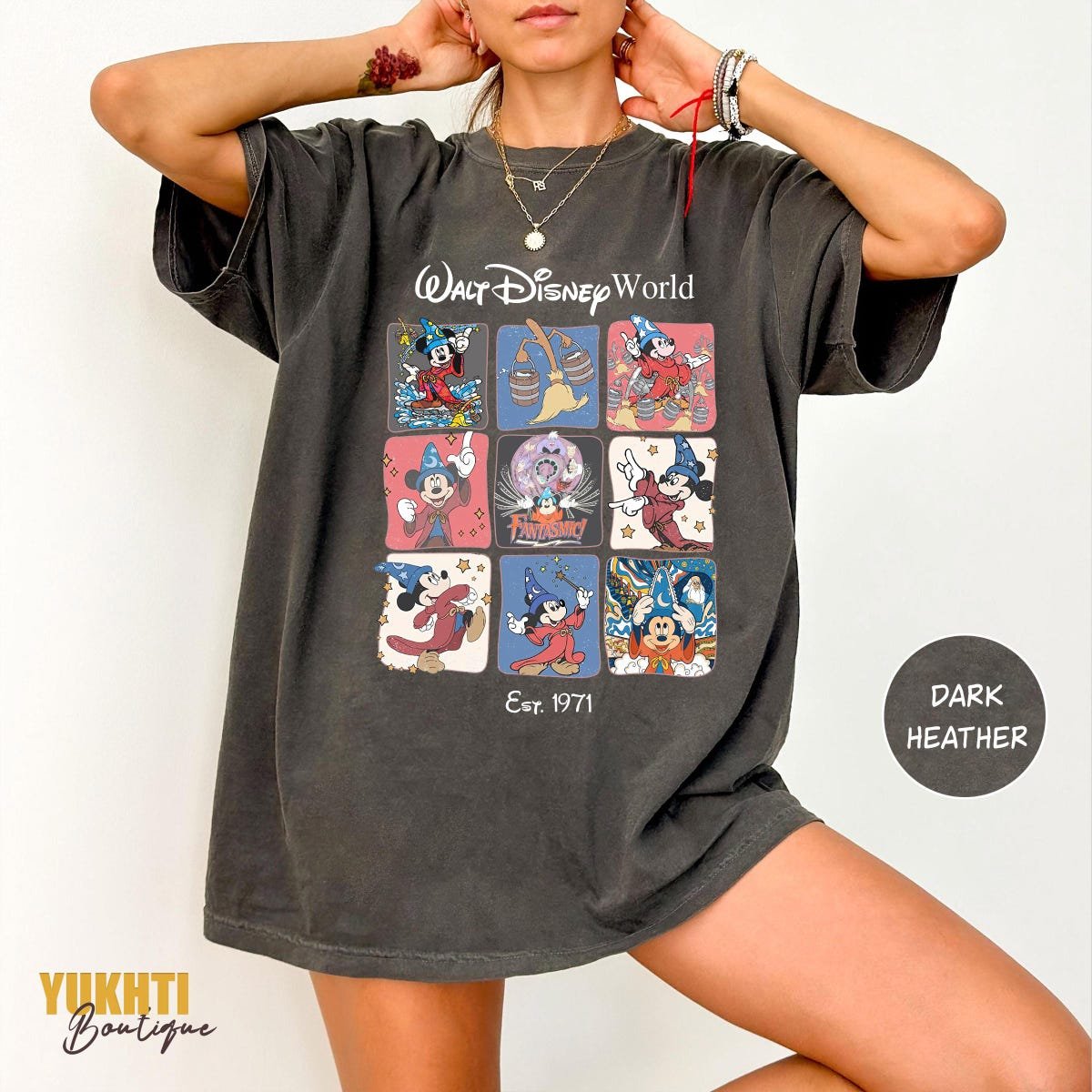 Vintage Disney Fantasia Shirts Mickey Mouse Retro Tee Classic Disney Shirt