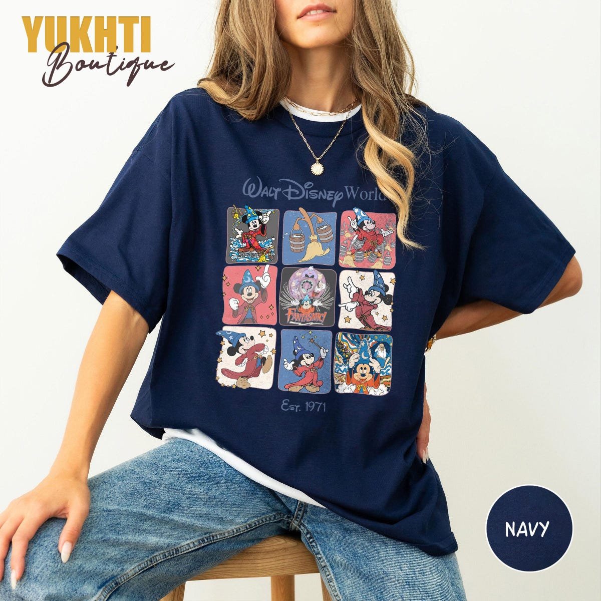 Vintage Disney Fantasia Shirts Mickey Mouse Retro Tee Classic Disney Shirt