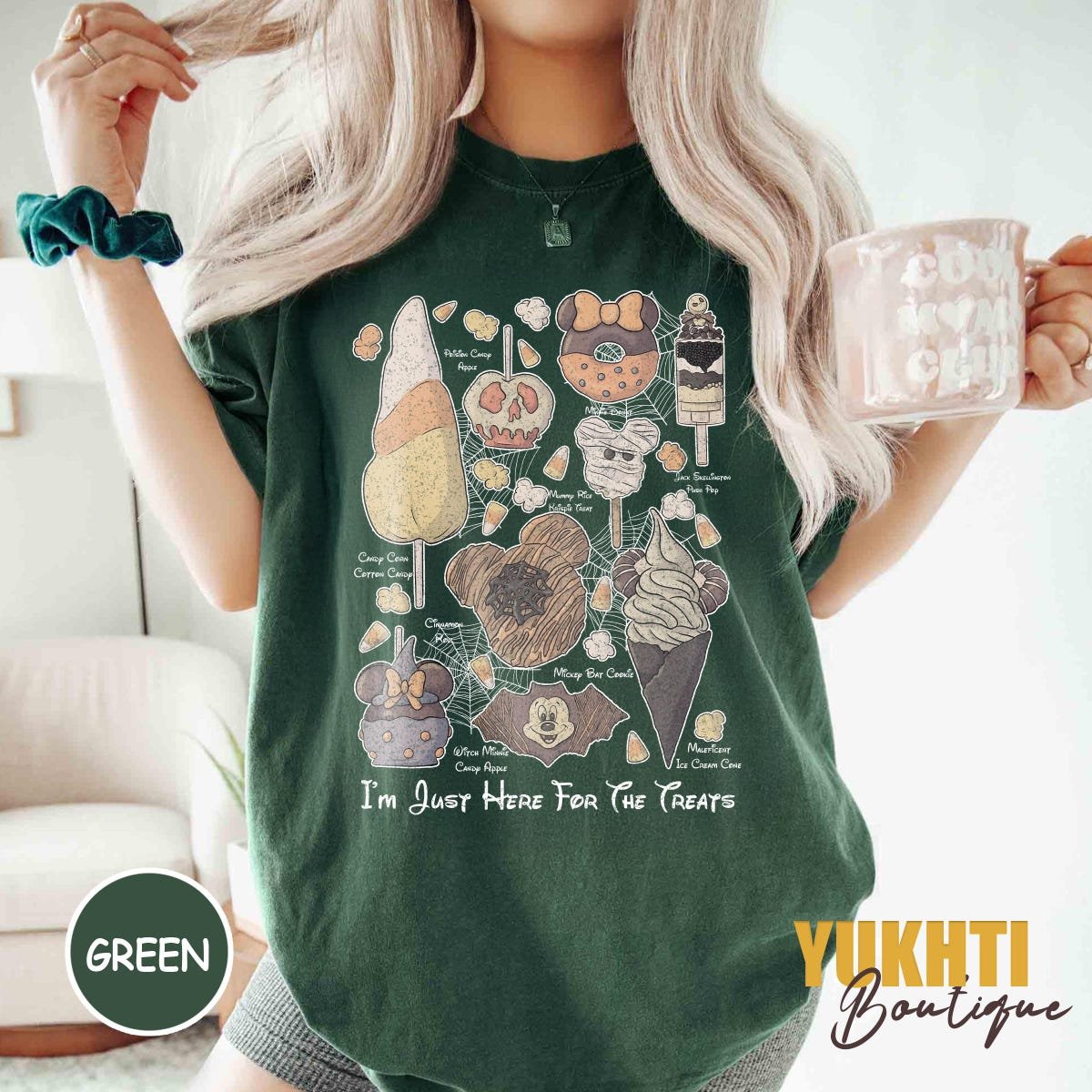 Vintage Disney Halloween Shirt Cute Spooky Snacks Tee Fall Mickey Treats
