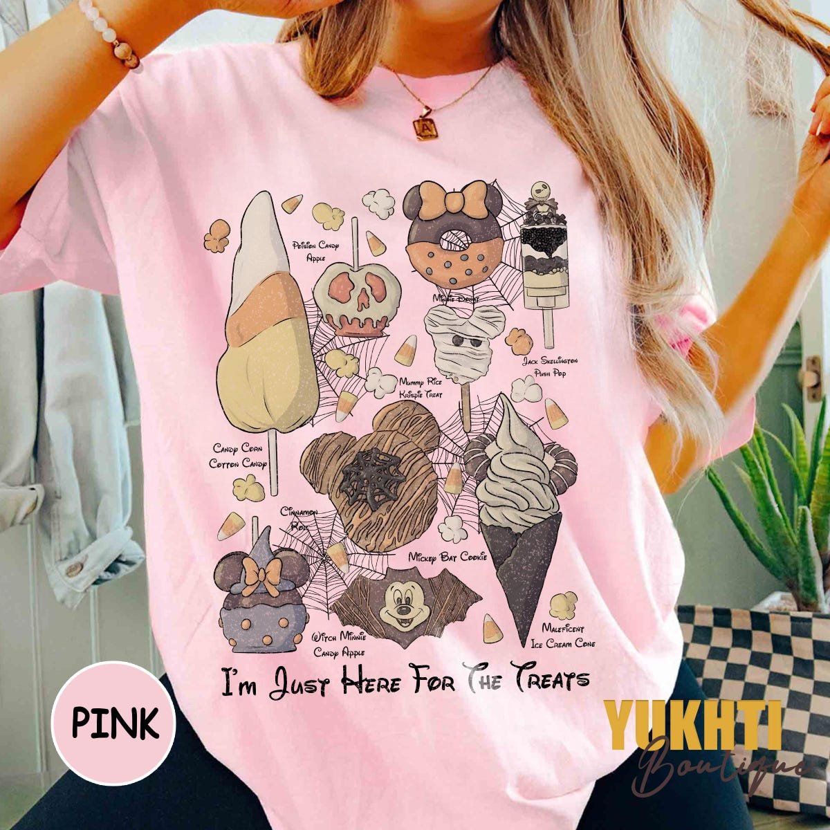 Vintage Disney Halloween Shirt Cute Spooky Snacks Tee Fall Mickey Treats