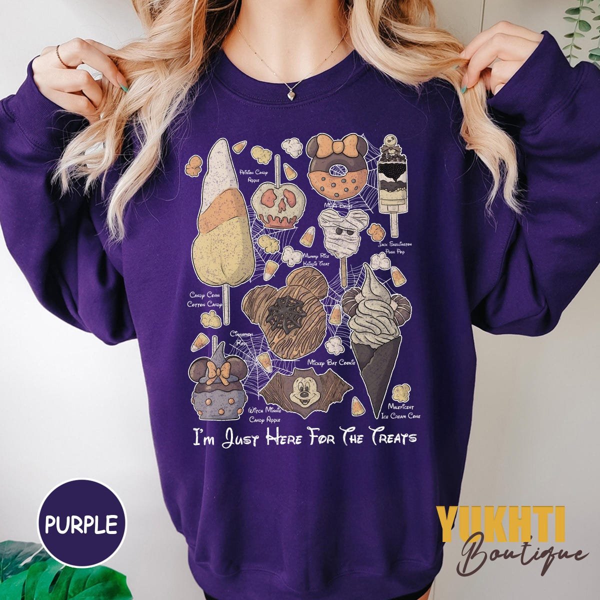Vintage Disney Halloween Shirt Cute Spooky Snacks Tee Fall Mickey Treats