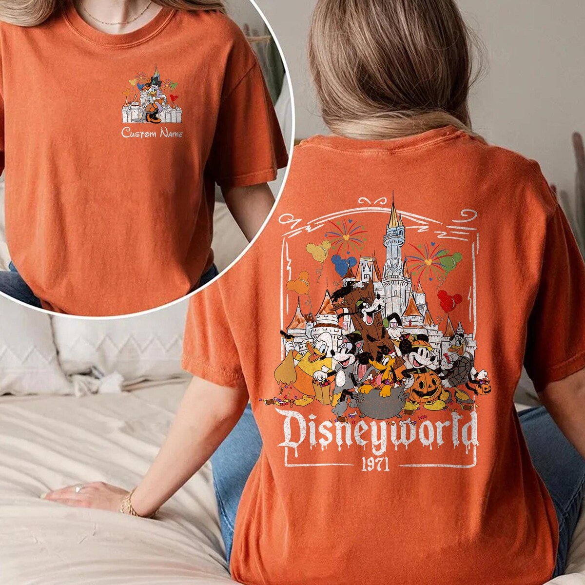 Vintage Disney Halloween Shirt Retro Mickey Friends Tee