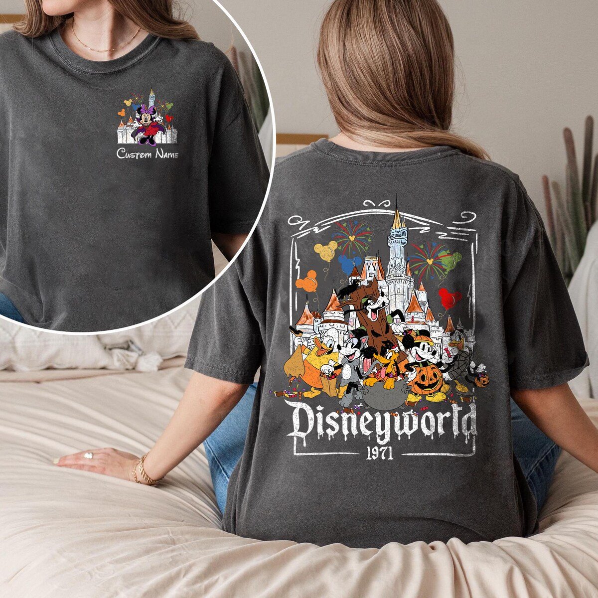 Vintage Disney Halloween Shirt Retro Mickey Friends Tee