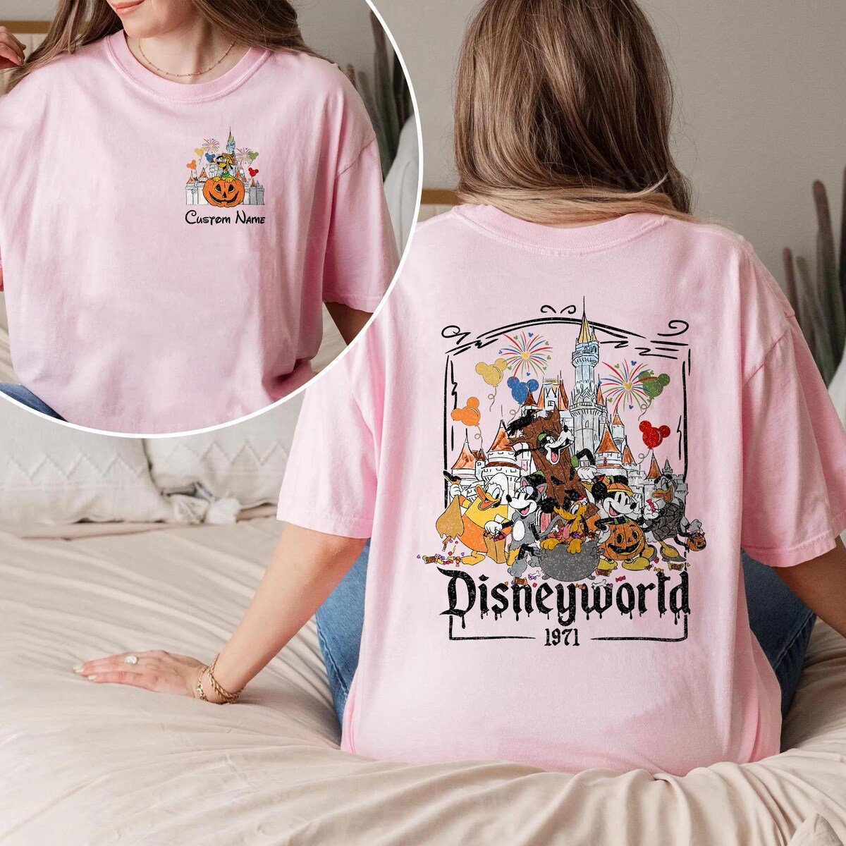 Vintage Disney Halloween Shirt Retro Mickey Friends Tee