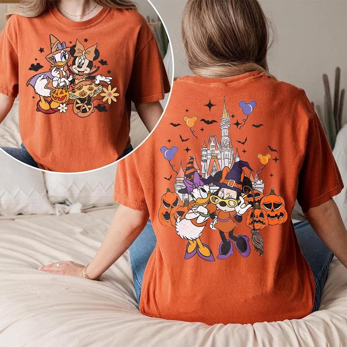 Vintage Disney Halloween Shirts Minnie Daisy Comfort Colors Tee