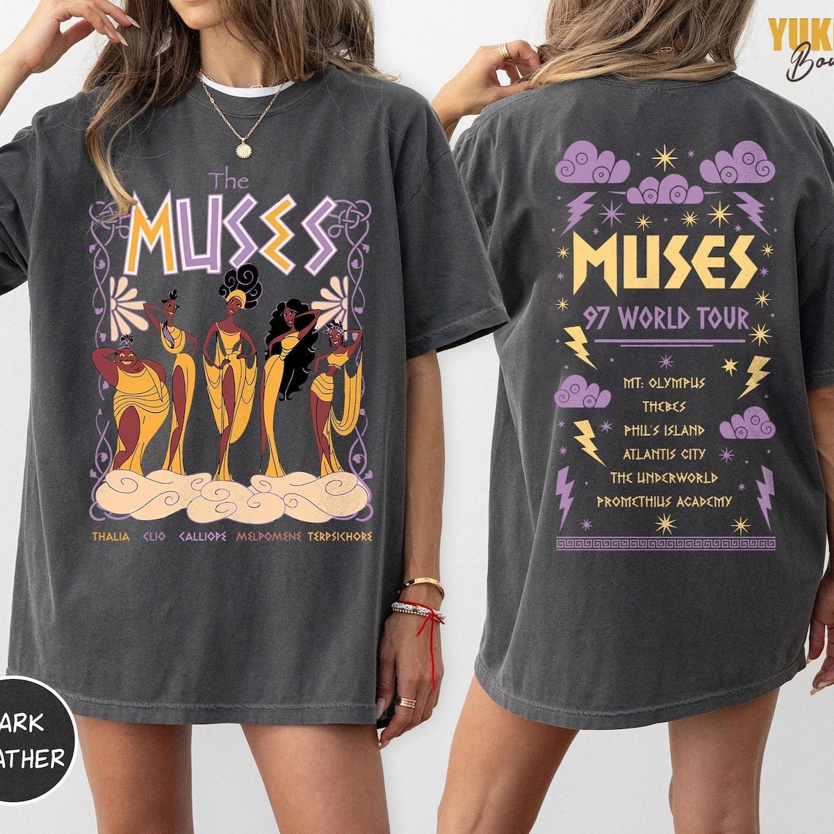 Vintage Disney Hercules Shirt Muses 97 Tour Retro Concert Tee