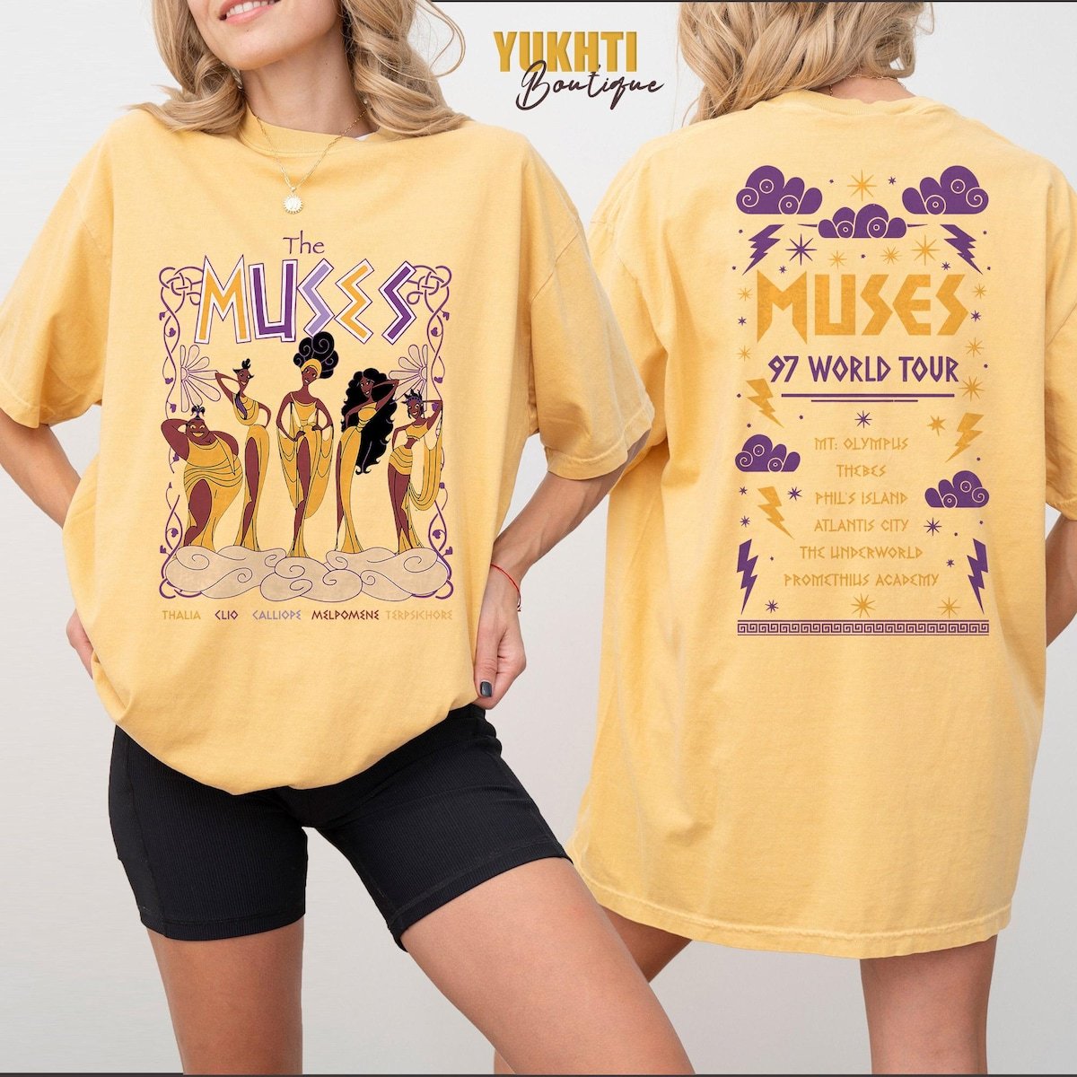 Vintage Disney Hercules Shirt Muses 97 Tour Retro Concert Tee