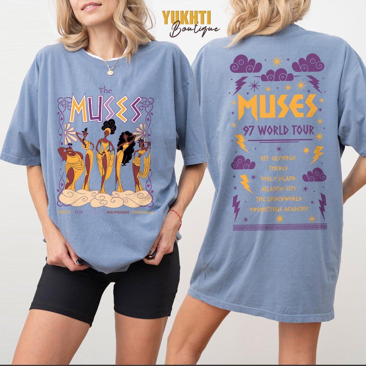 Vintage Disney Hercules Shirt Muses 97 Tour Retro Concert Tee