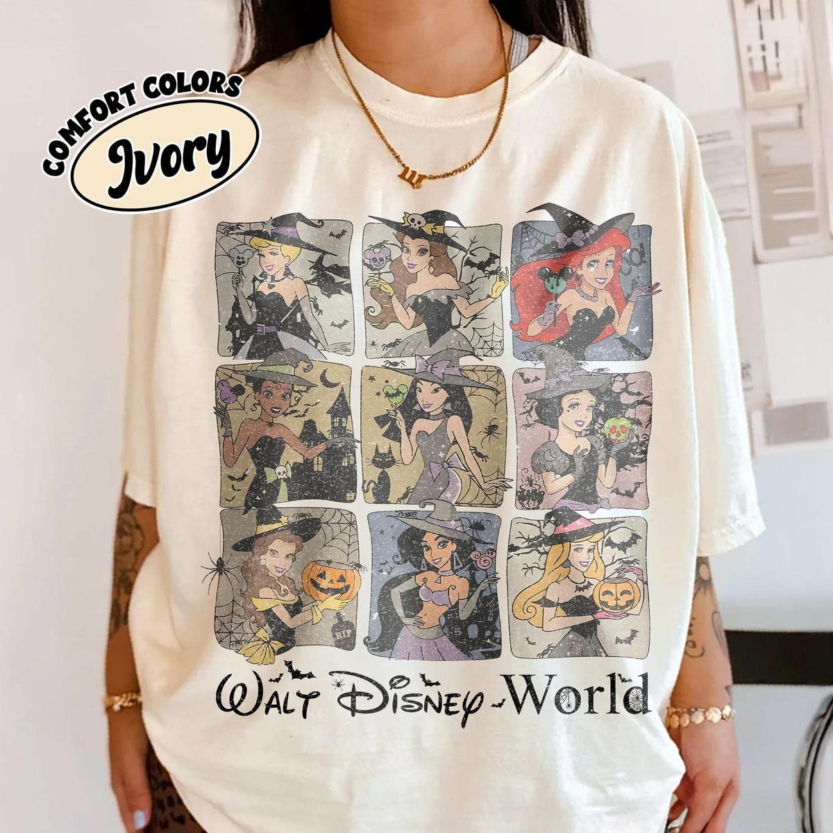 Vintage Disney Princess Halloween Shirt Retro Trick or Treat Tee