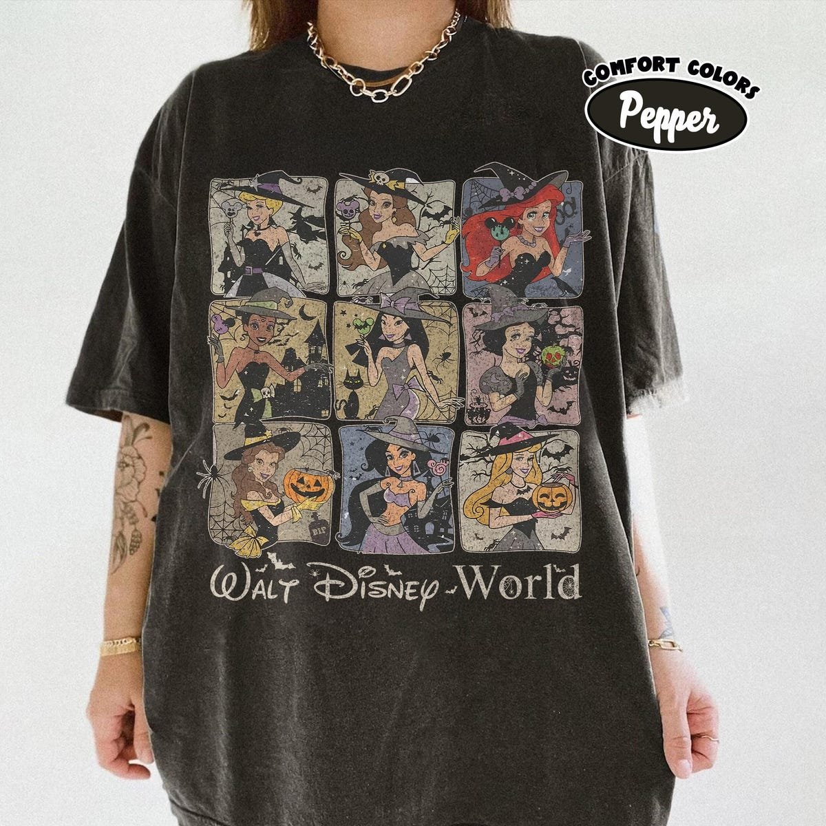 Vintage Disney Princess Halloween Shirt Retro Trick or Treat Tee
