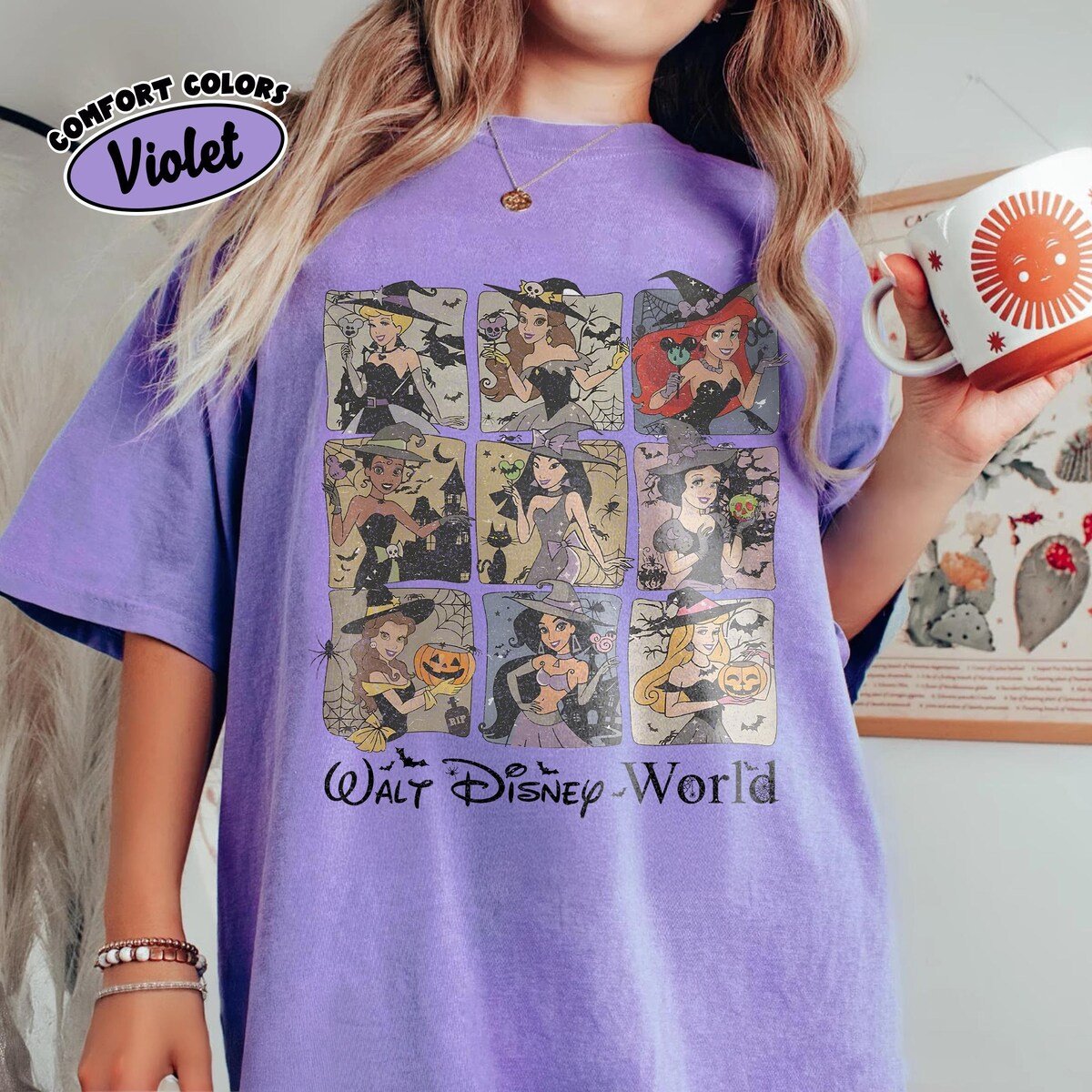Vintage Disney Princess Halloween Shirt Retro Trick or Treat Tee