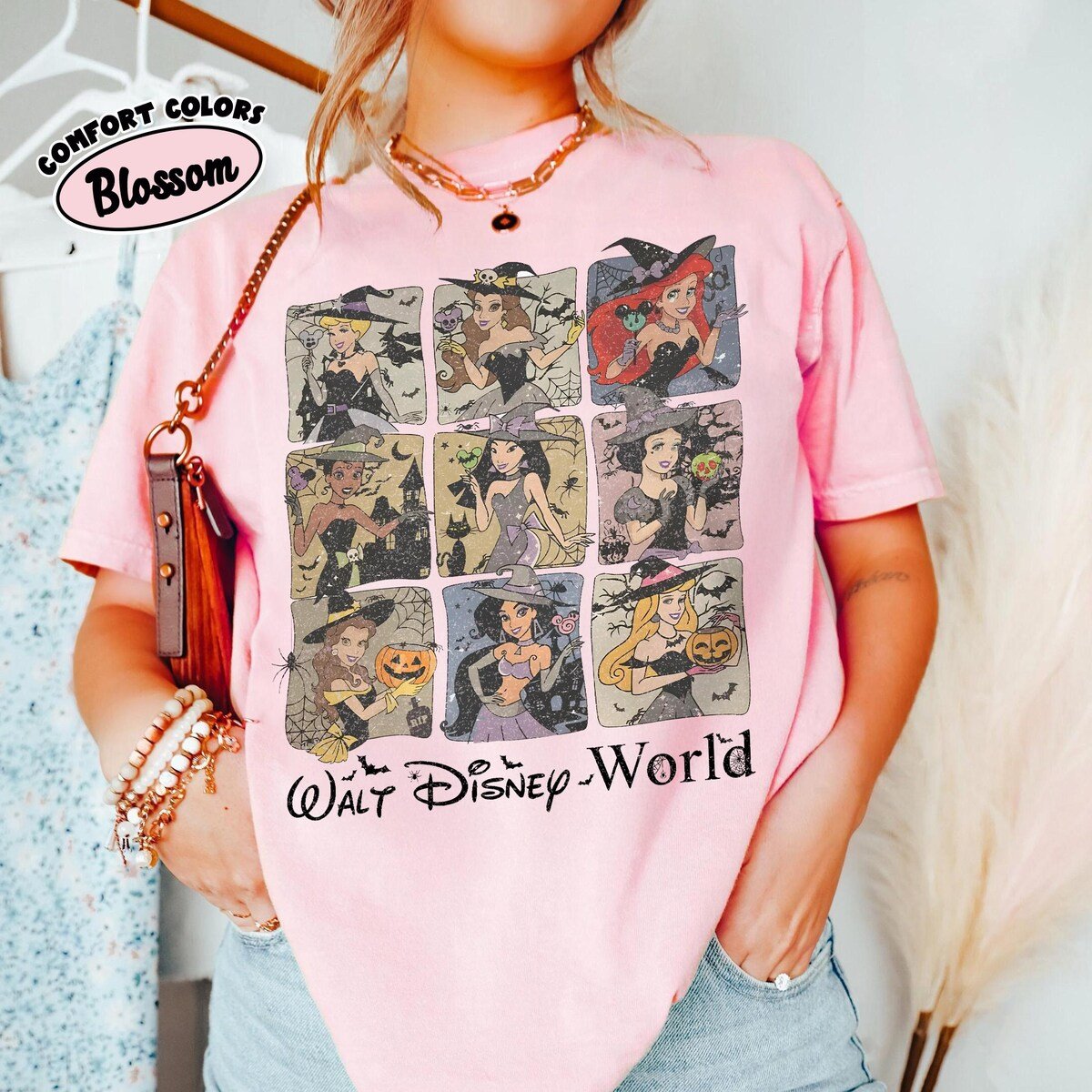 Vintage Disney Princess Halloween Shirt Retro Trick or Treat Tee