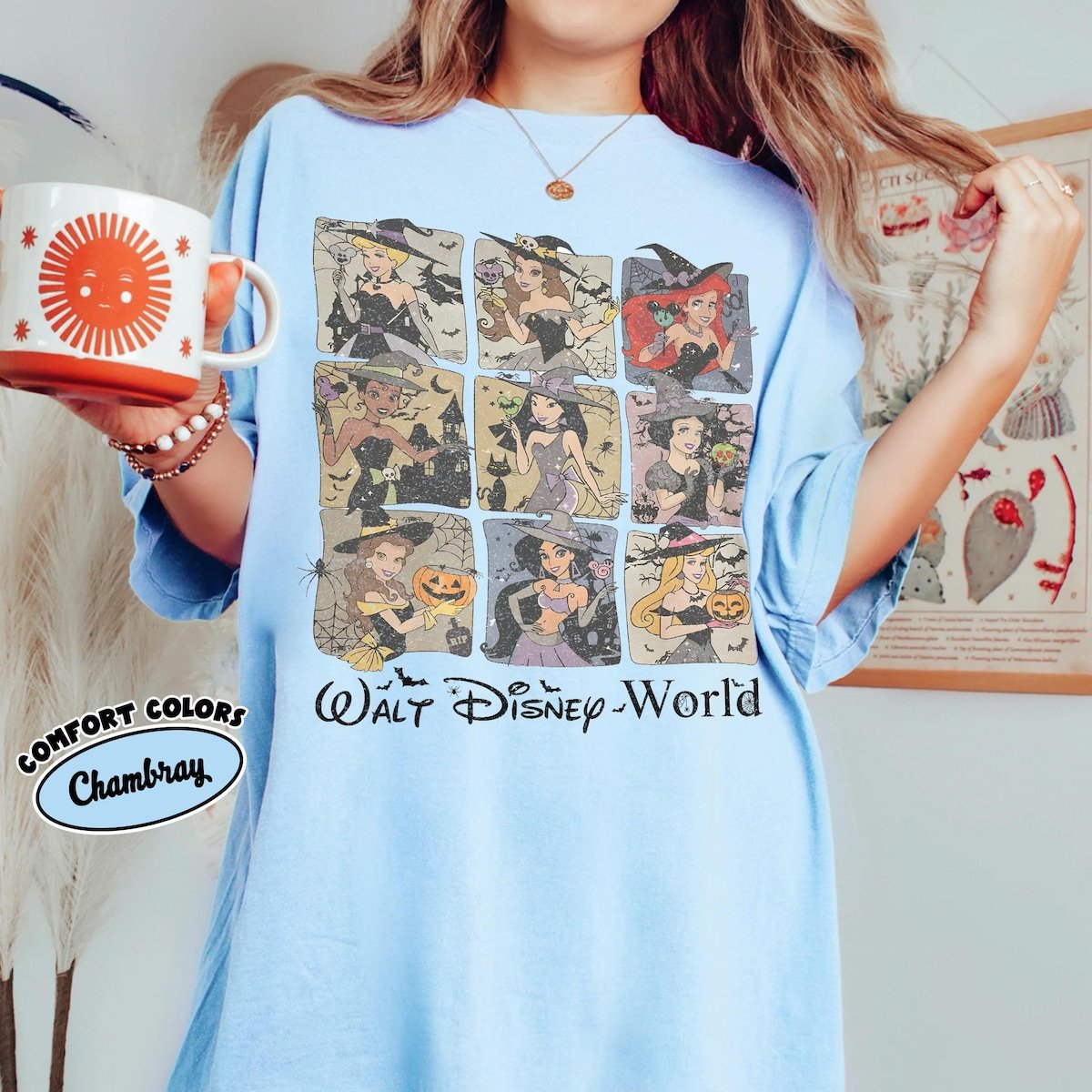 Vintage Disney Princess Halloween Shirt Retro Trick or Treat Tee