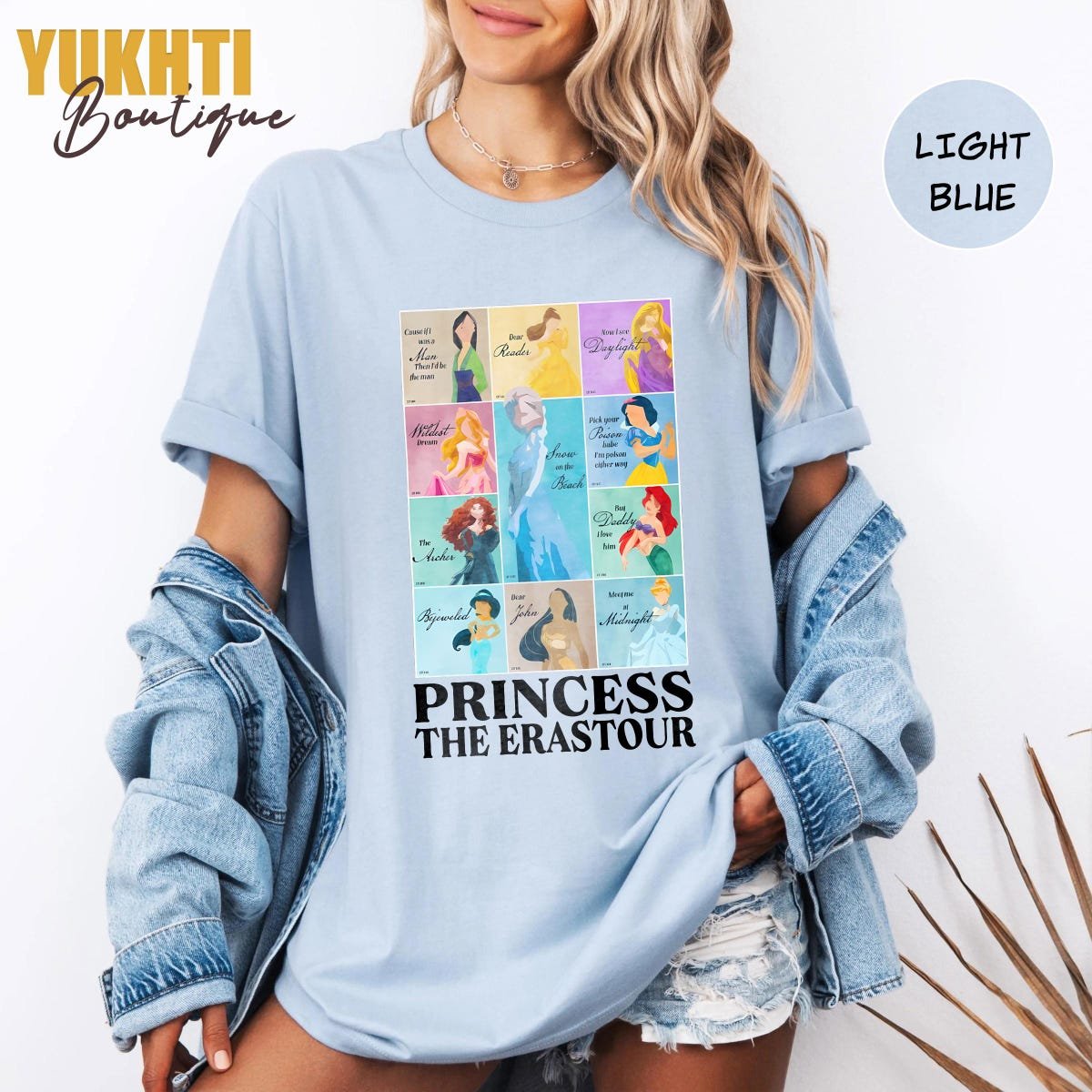 Vintage Disney Princess Shirt Ariel Cinderella Disneyland Trip