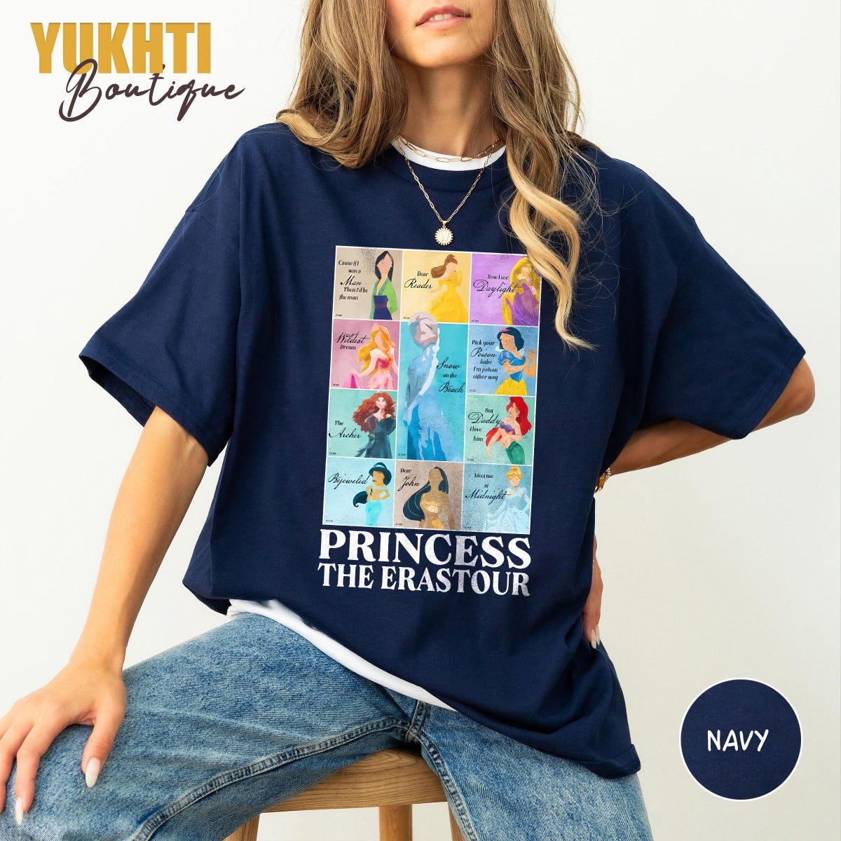 Vintage Disney Princess Shirt Ariel Cinderella Disneyland Trip
