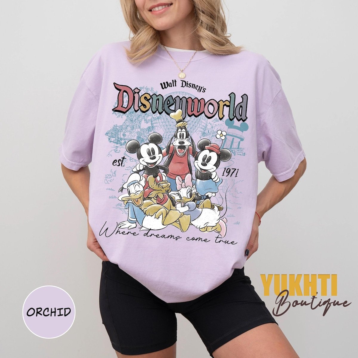 Vintage Disney World 1971 Shirt Mickey Friends Retro Vacation Tee