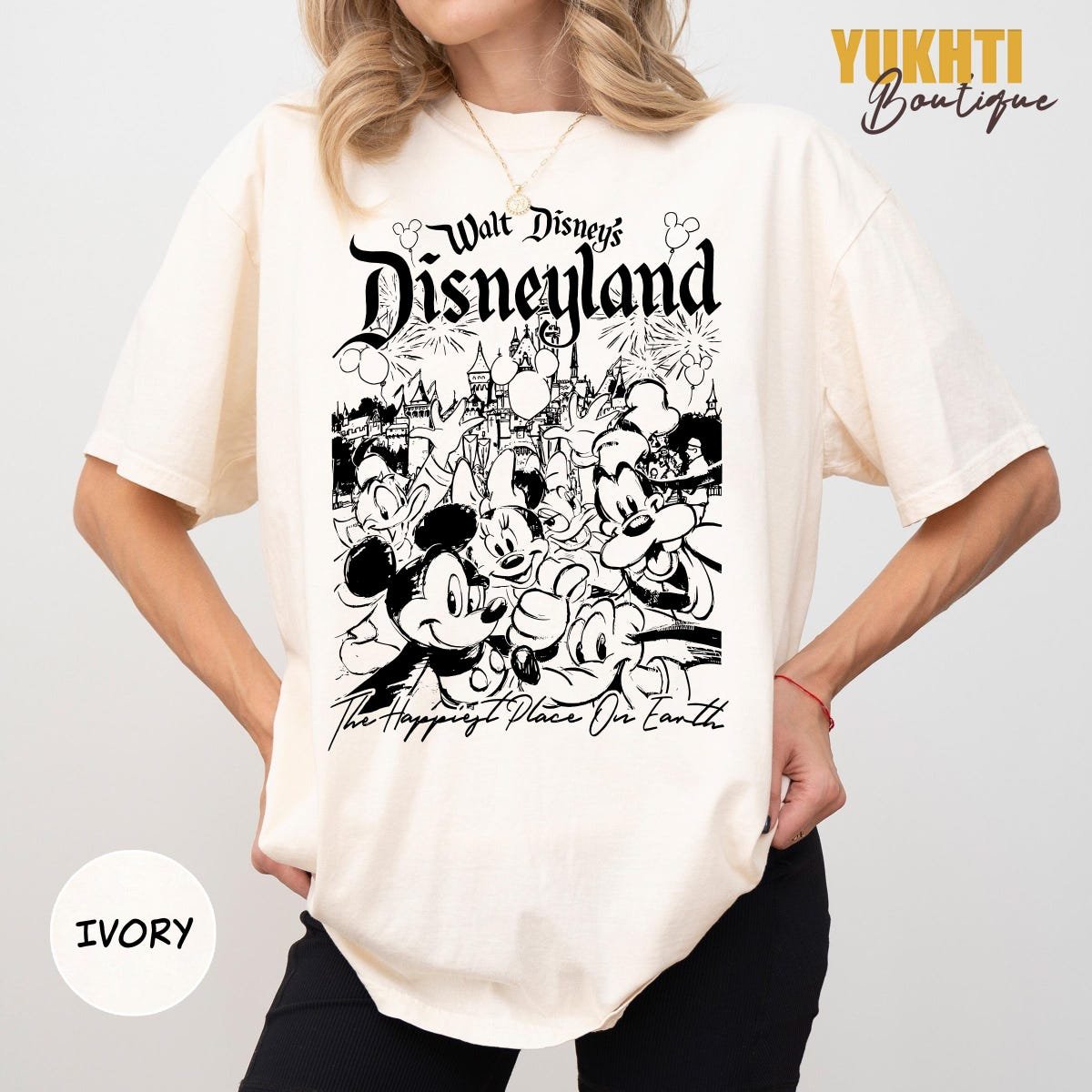 Vintage Disneyland Graphic Tee Mickey Minnie Donald Goofy Shirt