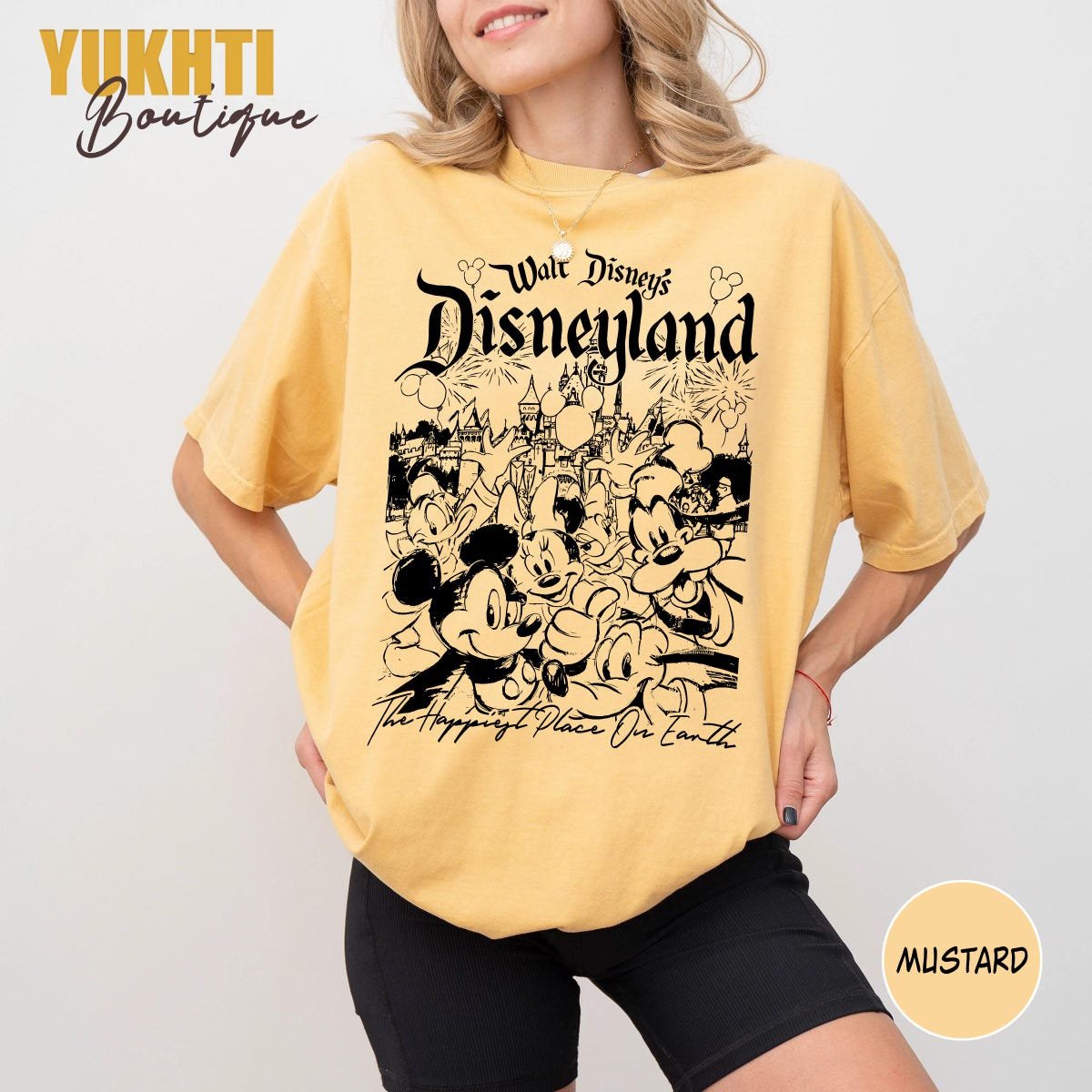 Vintage Disneyland Graphic Tee Mickey Minnie Donald Goofy Shirt
