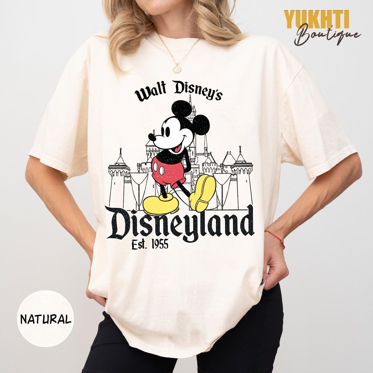 Vintage Disneyland Shirt Disney Character Tee Family Vacation 1955