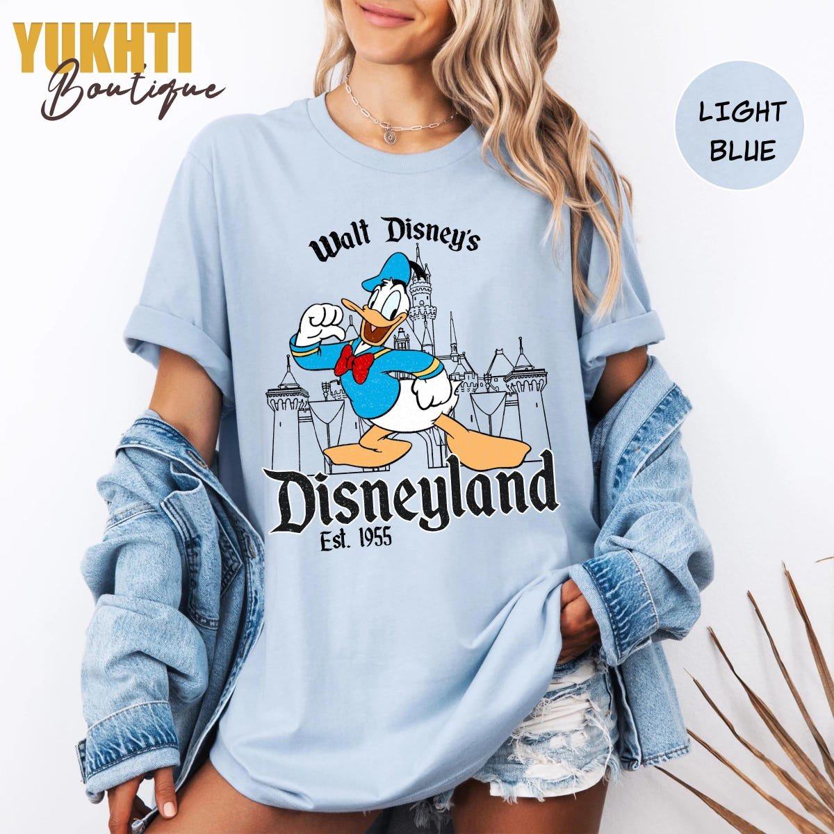 Vintage Disneyland Shirt Disney Character Tee Family Vacation 1955