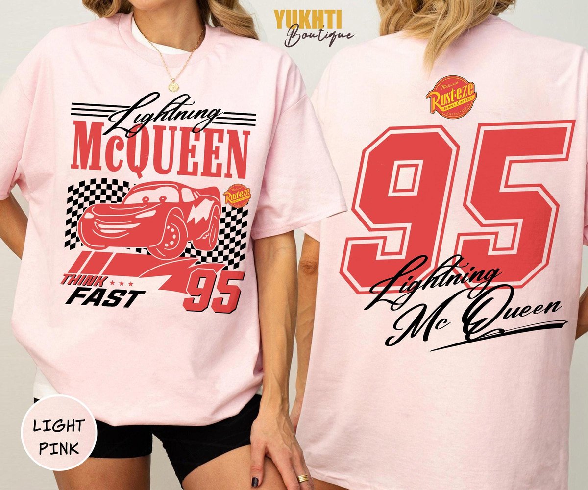 Vintage Lightning McQueen Shirt Rusteze Cars Tee Radiator Springs Top
