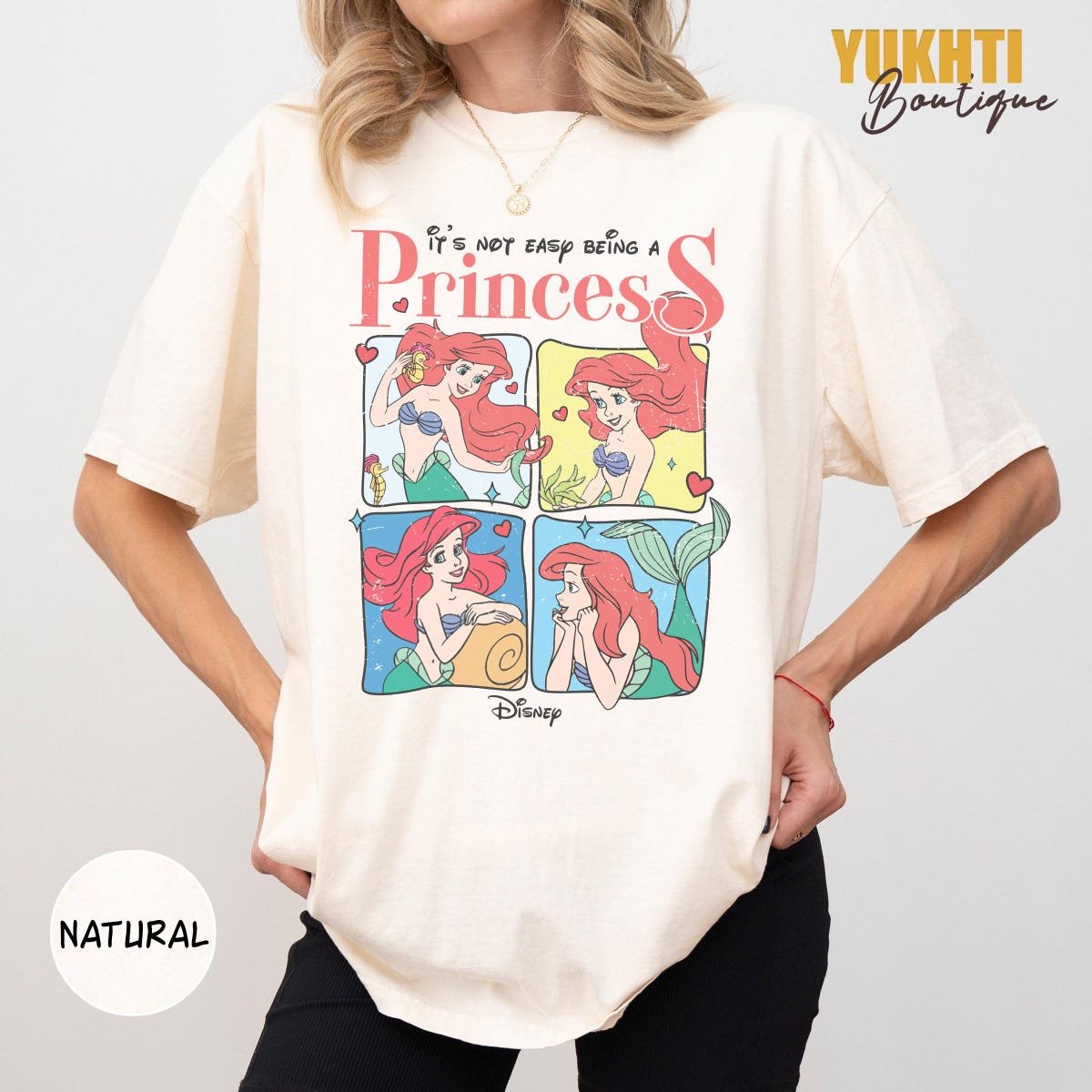 Vintage Little Mermaid T-Shirts Disney Princess Ariel Family Trip Shirt